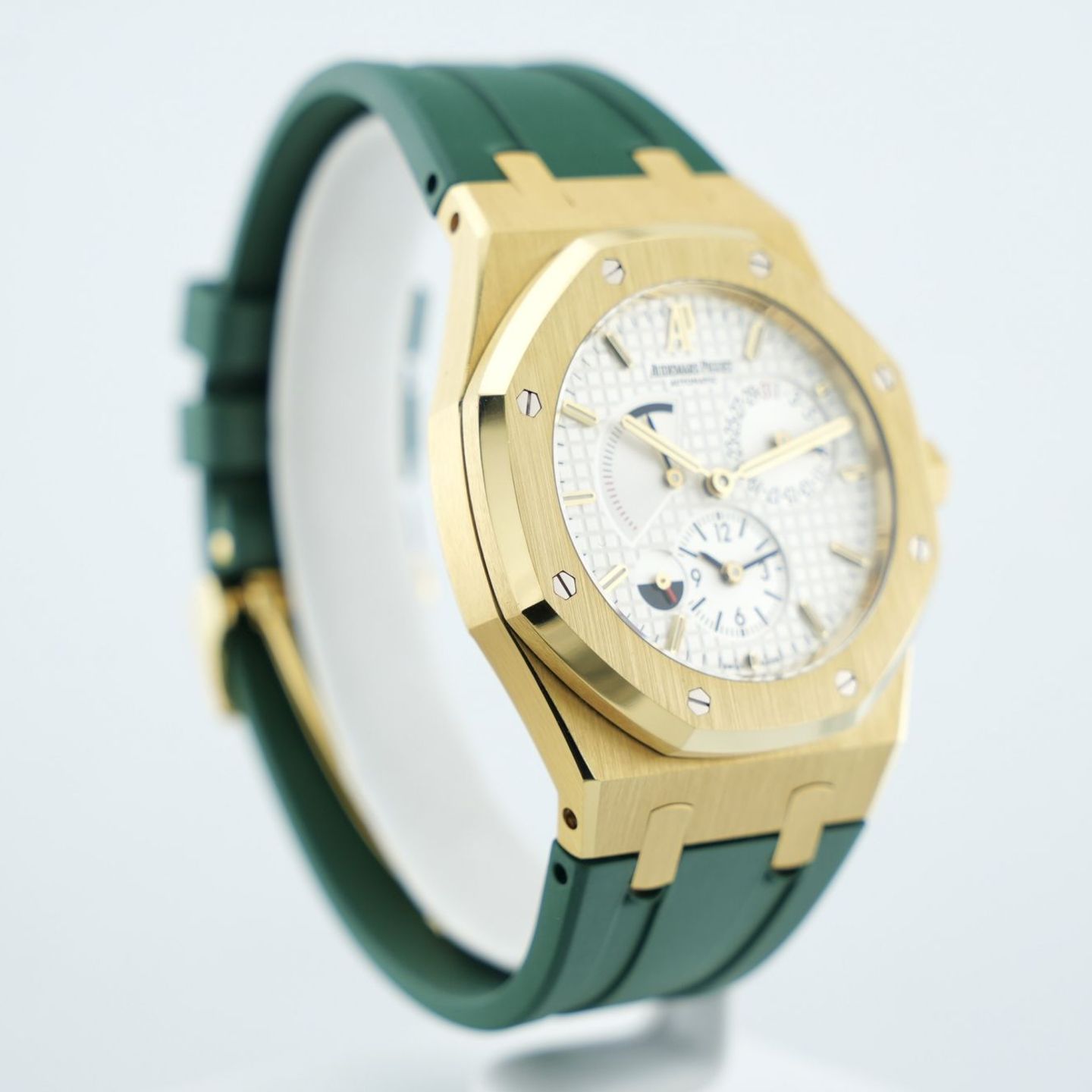 Audemars Piguet Royal Oak Dual Time 26120BA.OO.D088CR.01 (2008) - Wit wijzerplaat 39mm Geelgoud (8/8)