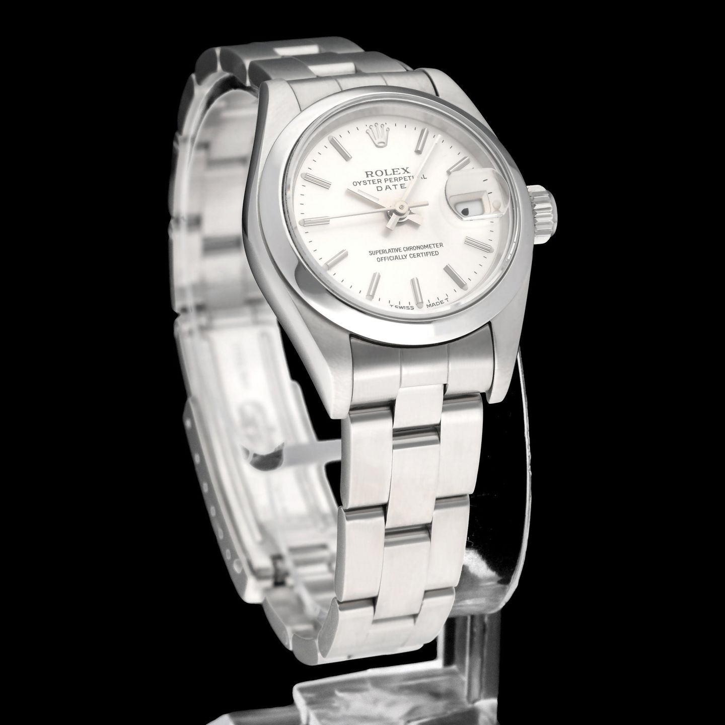 Rolex Oyster Perpetual Lady Date 69160 (1996) - 26 mm Steel case (3/7)