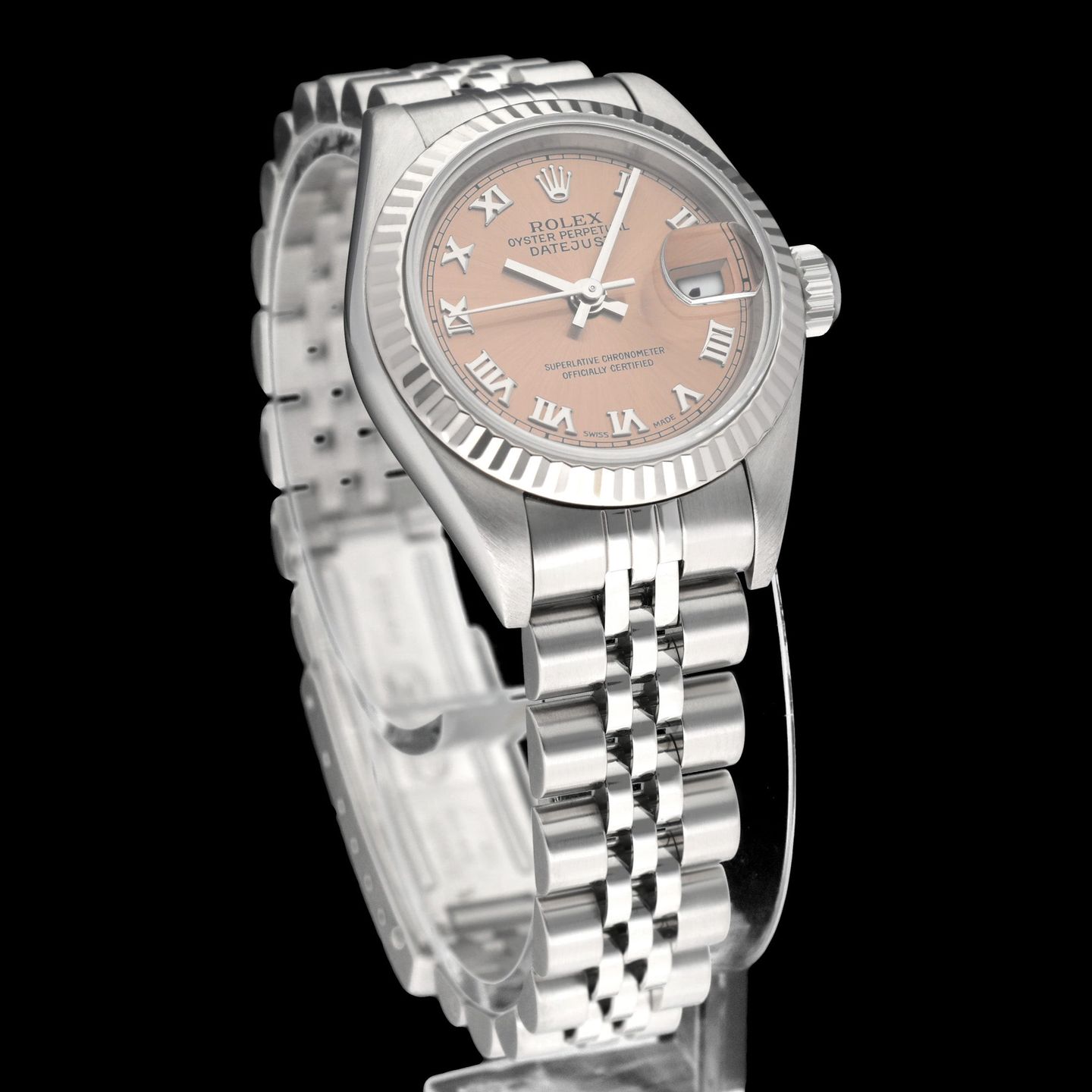 Rolex Lady-Datejust 79174 (2000) - Pink dial 26 mm Steel case (3/8)