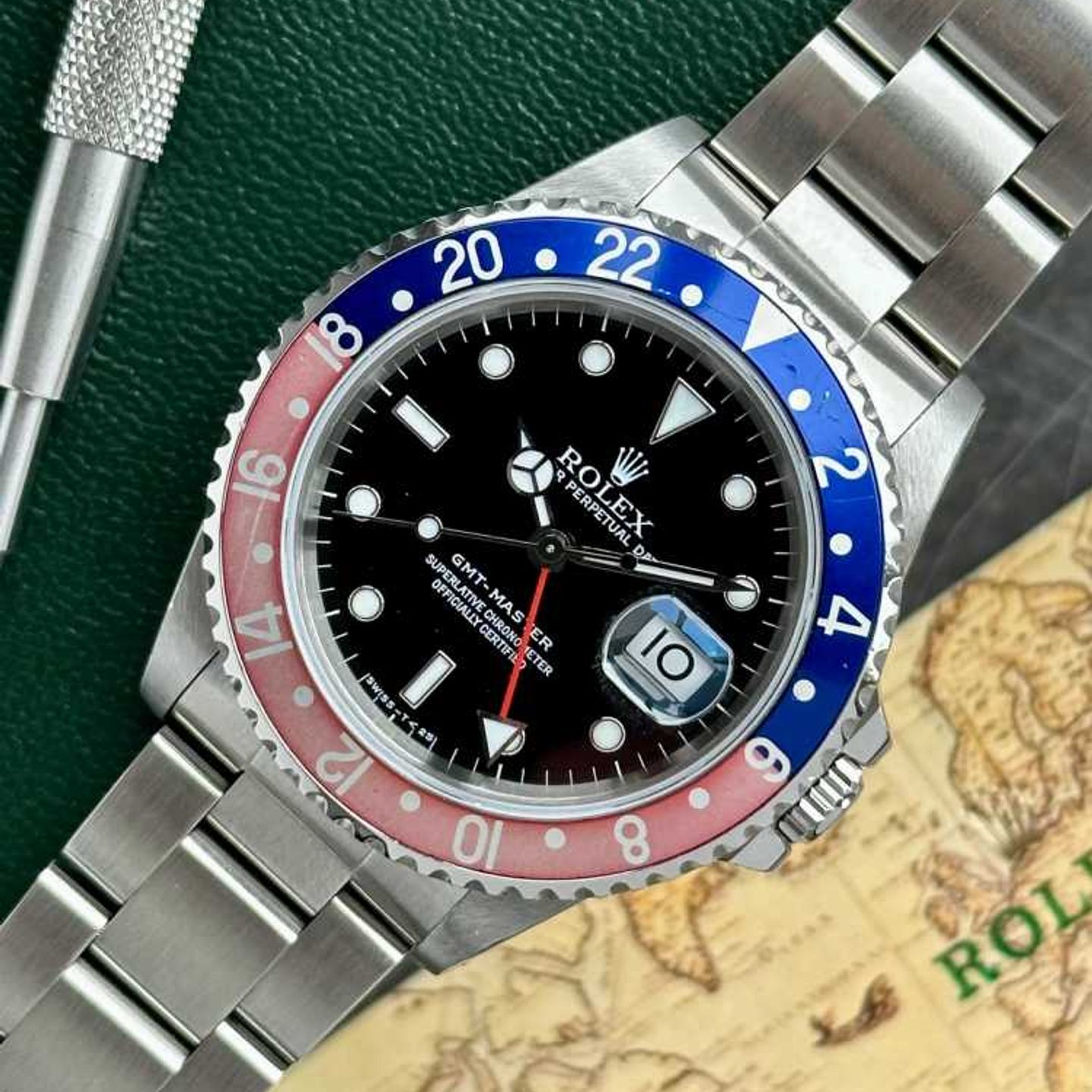 Rolex GMT-Master 16700 (1997) - Zwart wijzerplaat 40mm Staal (6/8)