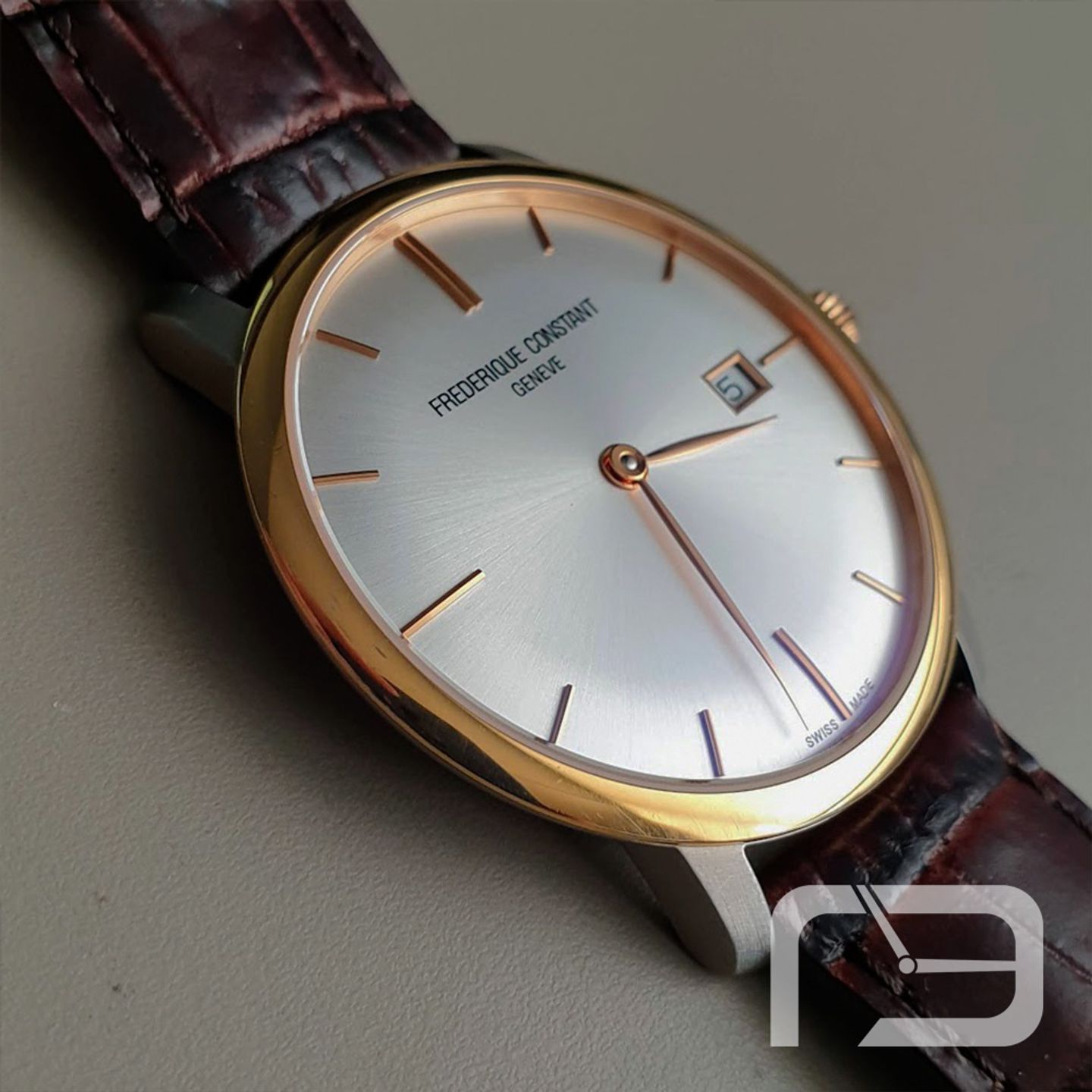 Frederique Constant Slimline Automatic FC-306V4STZ9 (Unknown (random serial)) - Silver dial 40 mm Titanium case (4/8)