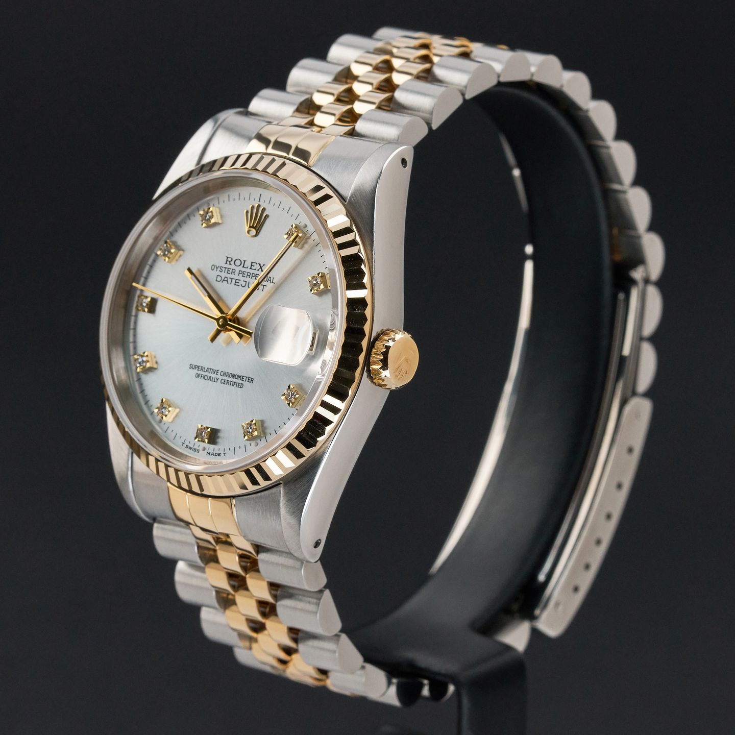 Rolex Datejust 36 16233 (1991) - Silver dial 36 mm Gold/Steel case (4/8)