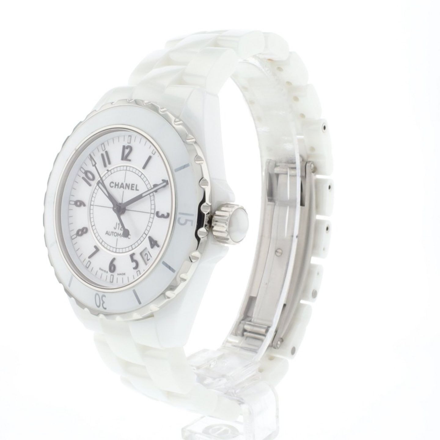 Chanel J12 H0970 (2003) - White dial 38 mm Ceramic case (2/6)