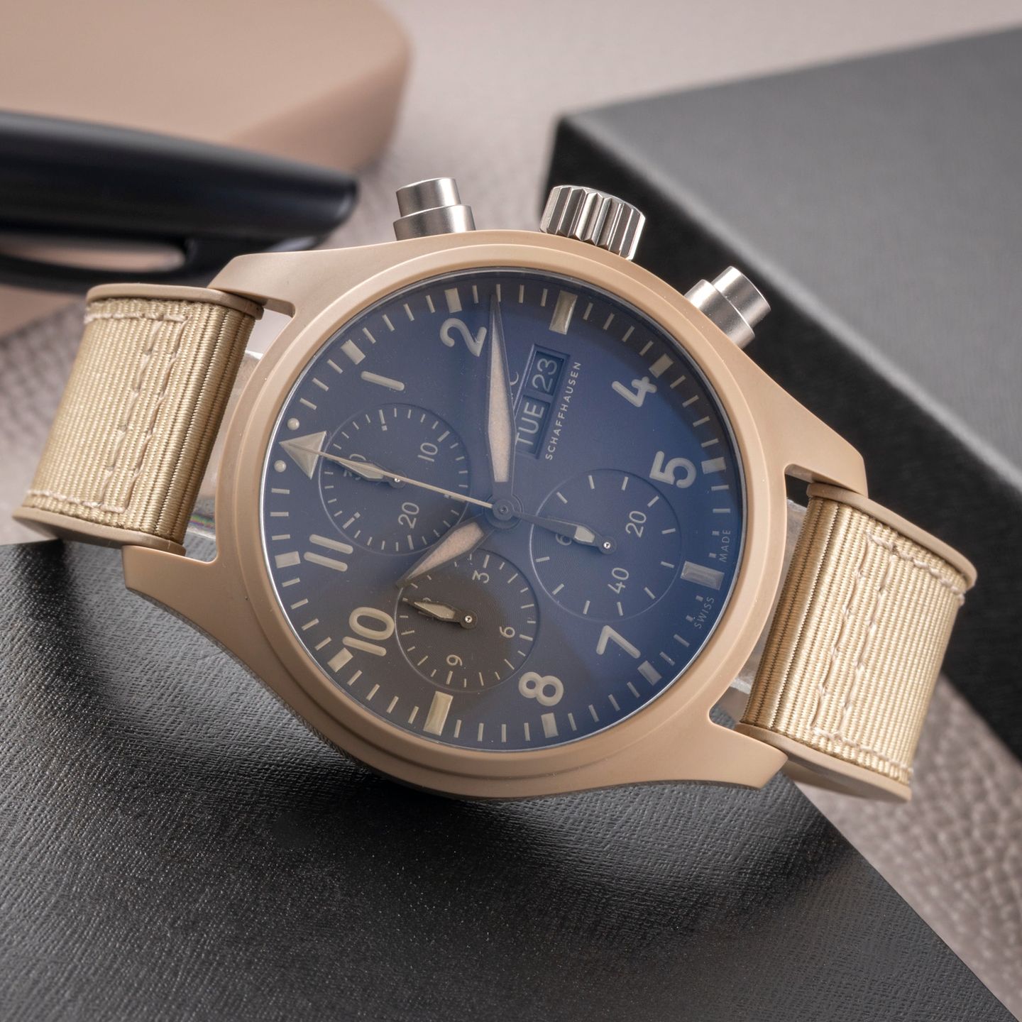 IWC Pilot Chronograph Top Gun IW389402 (Unknown (random serial)) - Brown dial 42 mm Ceramic case (2/8)