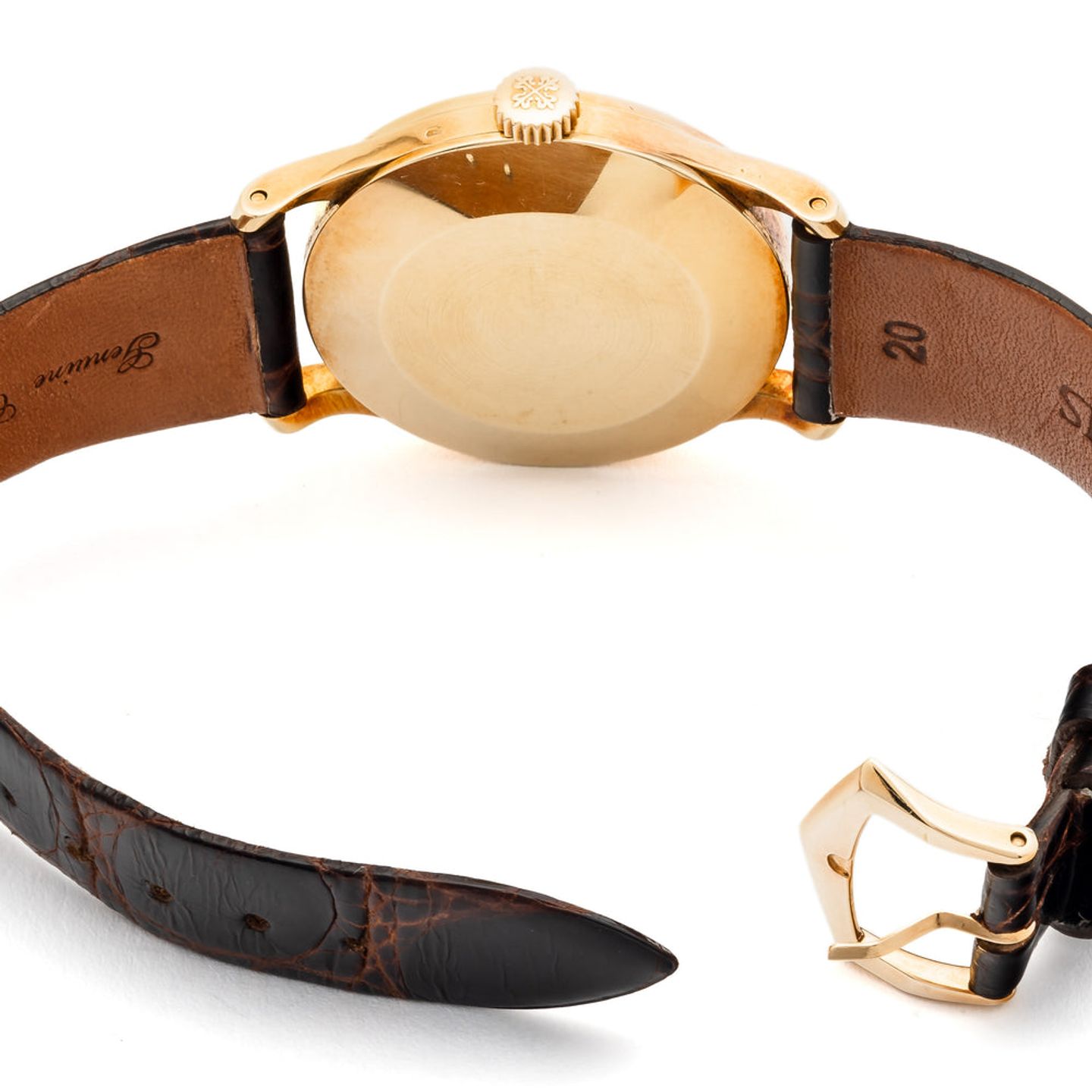 Patek Philippe Calatrava 570 (Unknown (random serial)) - Champagne dial 35 mm Yellow Gold case (11/12)