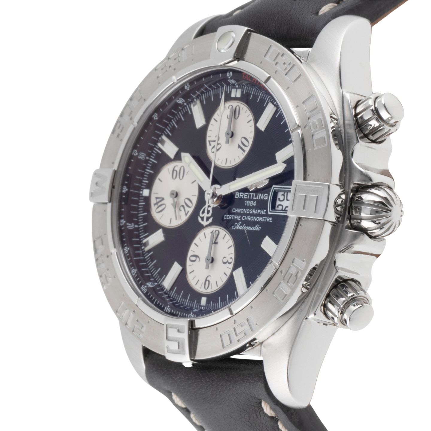 Breitling Galactic A13364 (Onbekend (willekeurig serienummer)) - Zwart wijzerplaat 44mm Staal (6/8)