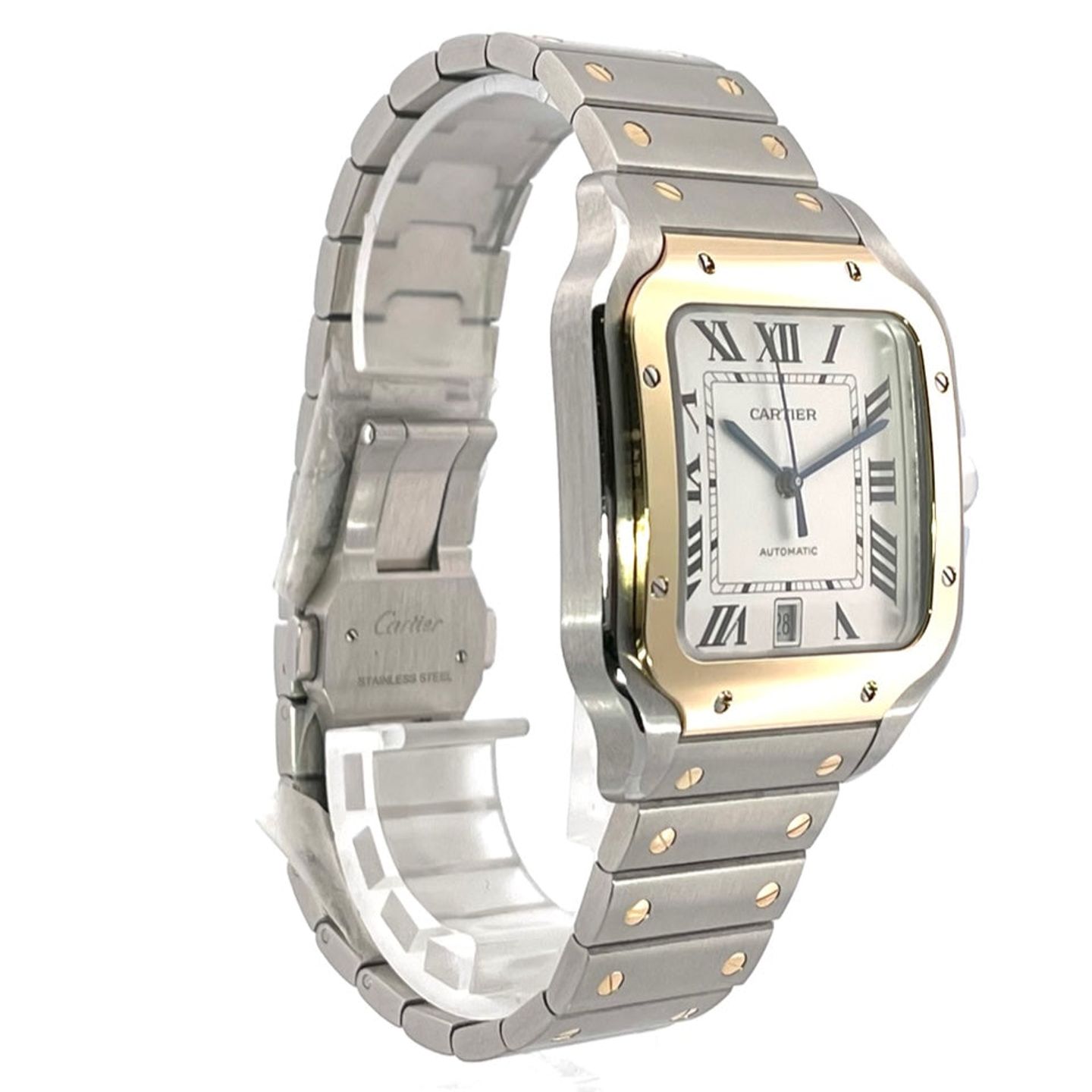 Cartier Santos W2SA0009 (2024) - Zilver wijzerplaat 40mm Staal (3/7)