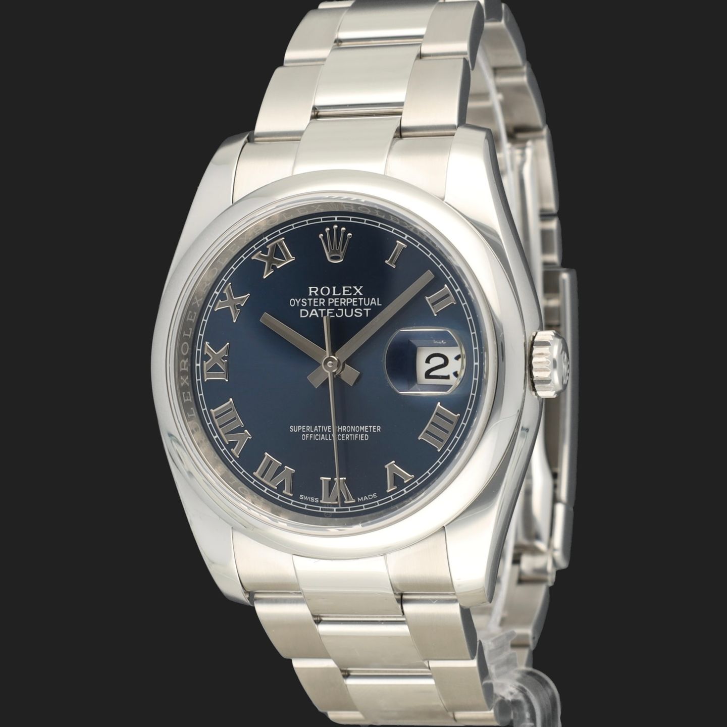 Rolex Datejust 36 116200 (2015) - Blauw wijzerplaat 36mm Staal (1/8)