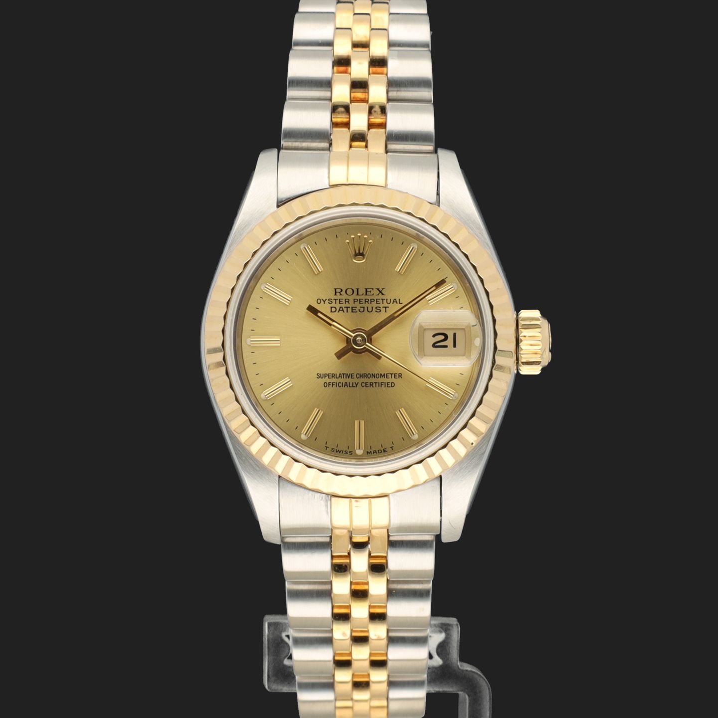 Rolex Lady-Datejust 69173 (Onbekend (willekeurig serienummer)) - Champagne wijzerplaat 26mm Goud/Staal (2/8)