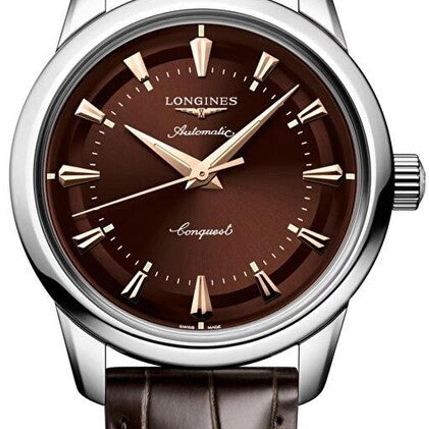 Longines Conquest Heritage L1.650.4.62.2 (2026) - Bruin wijzerplaat 40mm Staal (1/1)
