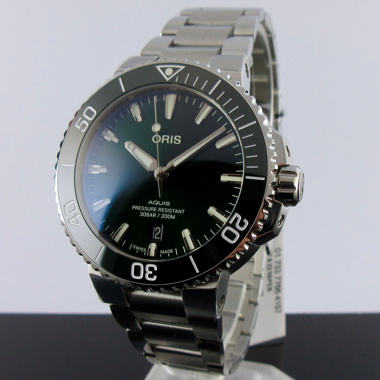 Oris Aquis Date 01 733 7766 4157-07 8 22 05PEB (2024) - Groen wijzerplaat 42mm Staal (1/8)