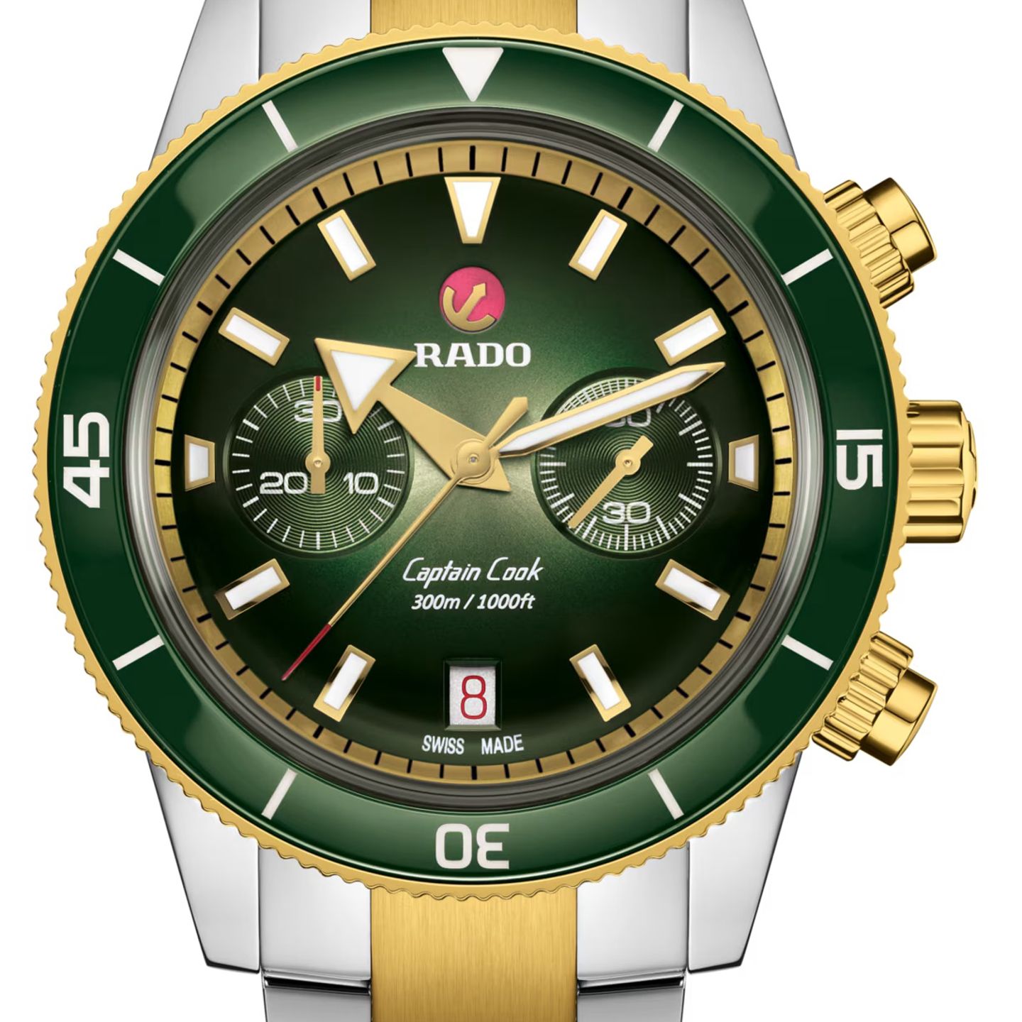 Rado HyperChrome Captain Cook R32151318 (2024) - Green dial 43 mm Steel case (1/1)