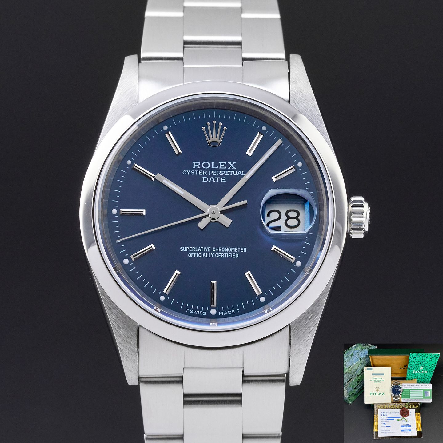 Rolex Oyster Perpetual Date 15200 (1993) - 34 mm Steel case (1/8)