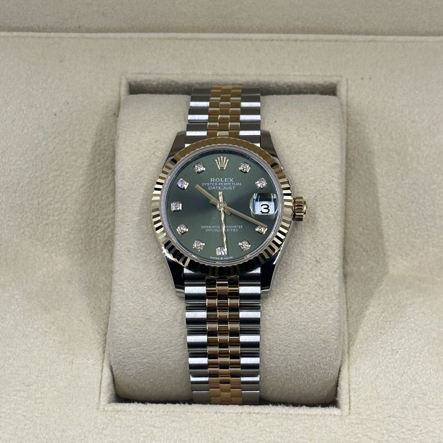 Rolex Datejust 31 278273 (2024) - Groen wijzerplaat 31mm Staal (5/8)