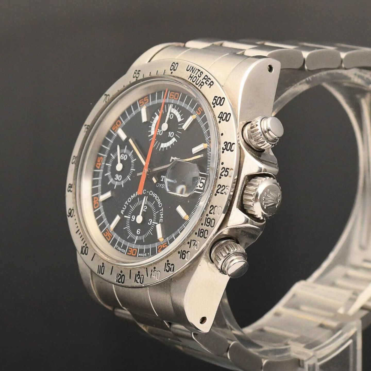 Tudor Oysterdate Big Block 94300 (1988) - Black dial 40 mm Steel case (4/8)