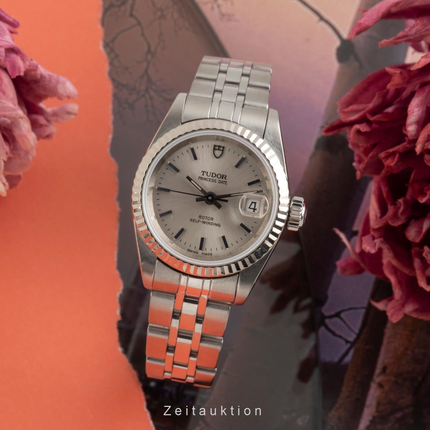 Tudor Prince Date 92414 (Onbekend (willekeurig serienummer)) - Zilver wijzerplaat 25mm Goud/Staal (3/8)