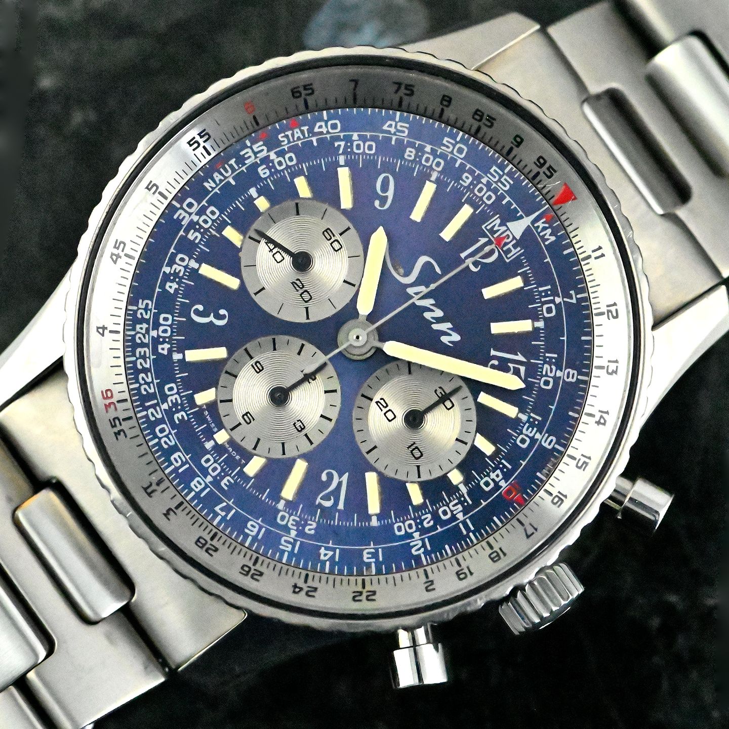 Sinn 903 903 (1996) - Blauw wijzerplaat 41mm Titanium (1/8)