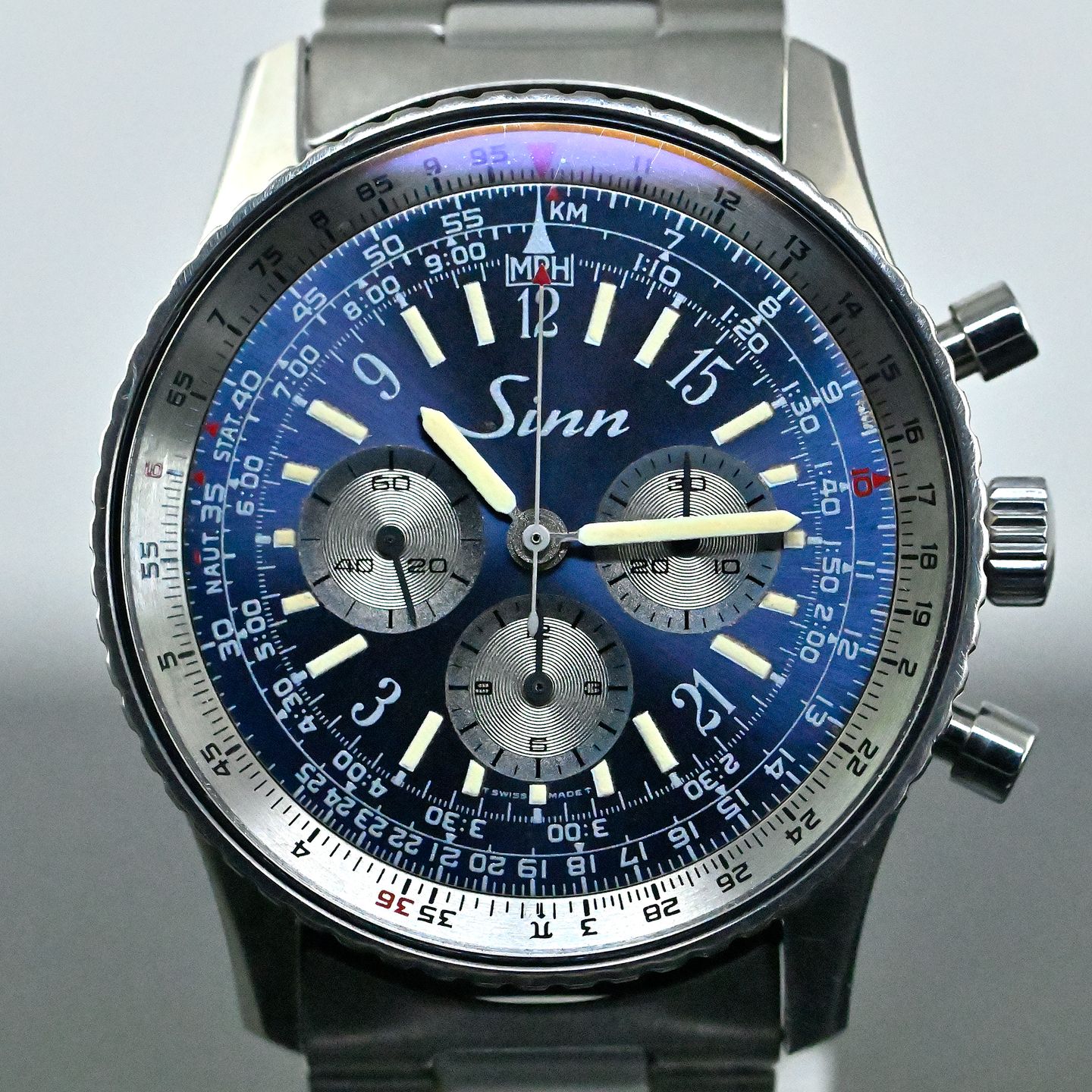 Sinn 903 903 (1996) - Blauw wijzerplaat 41mm Titanium (6/8)