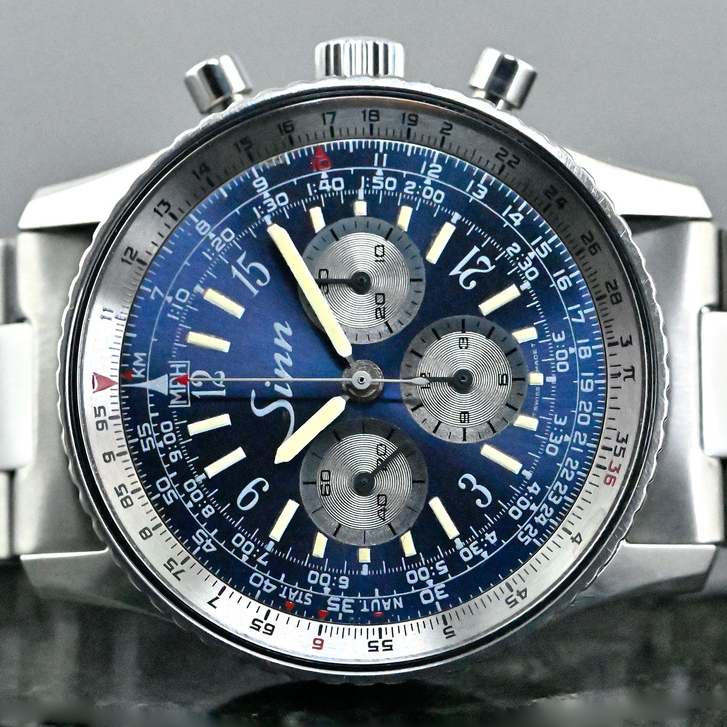 Sinn 903 903 (1996) - Blauw wijzerplaat 41mm Titanium (3/8)