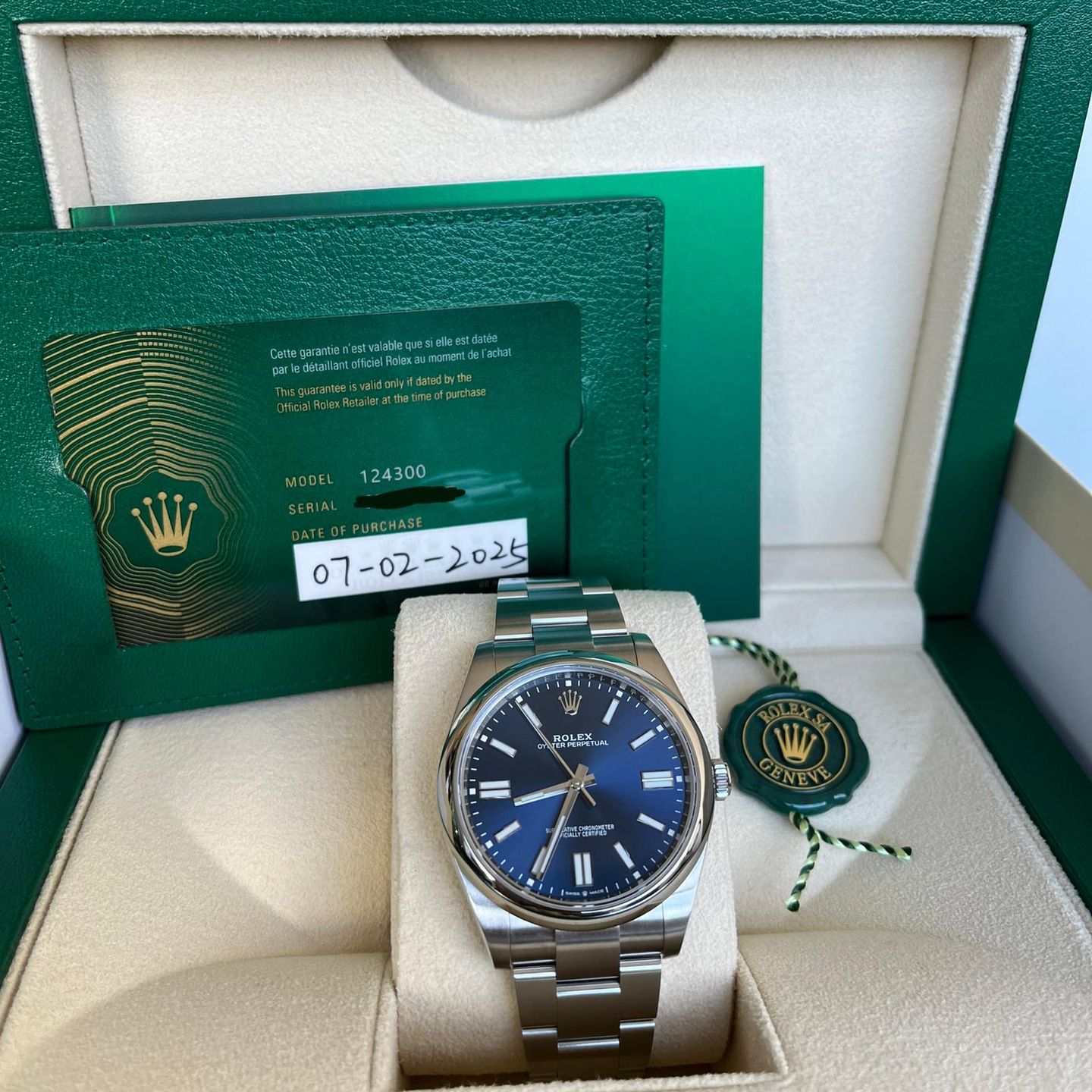 Rolex Oyster Perpetual 41 124300 (2025) - Blue dial 41 mm Steel case (1/7)