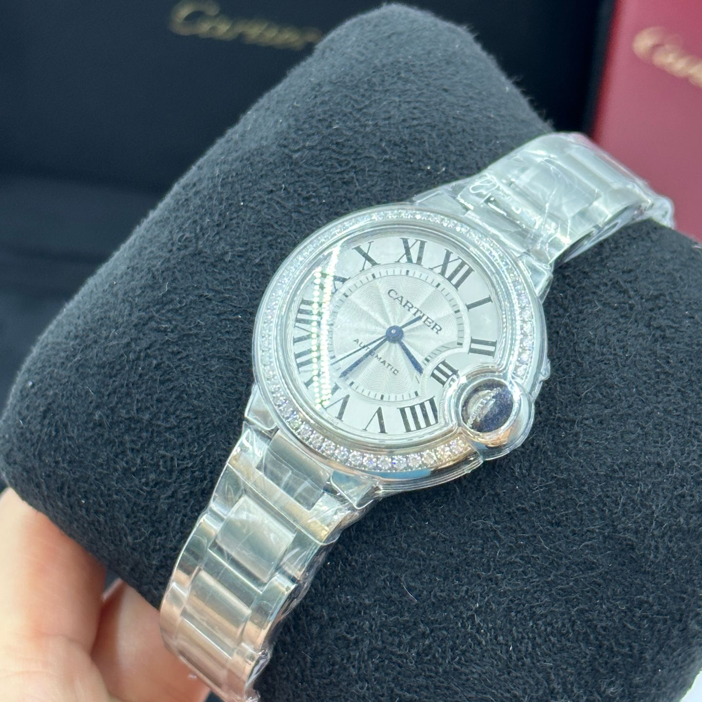 Cartier Ballon Bleu 33mm W4BB0016 (2024) - Zilver wijzerplaat 33mm Staal (3/8)