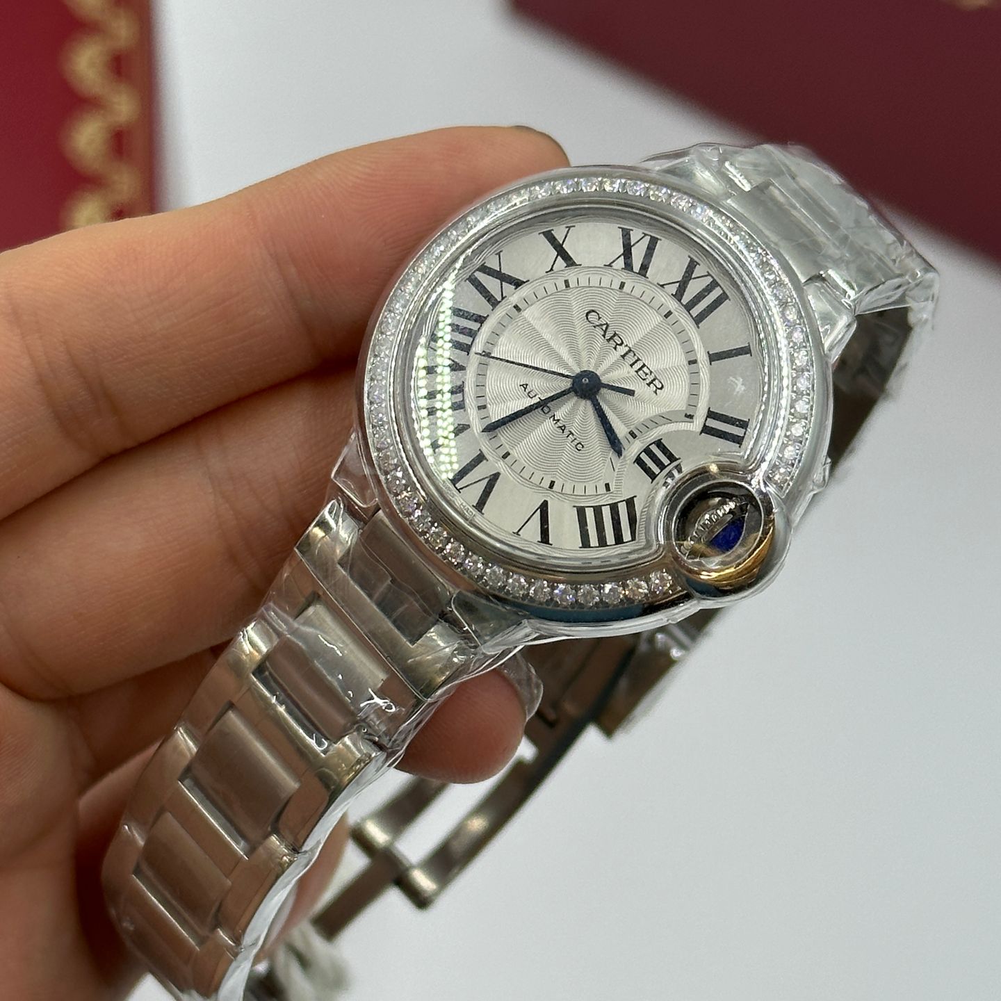 Cartier Ballon Bleu 33mm W4BB0016 (2024) - Zilver wijzerplaat 33mm Staal (6/8)