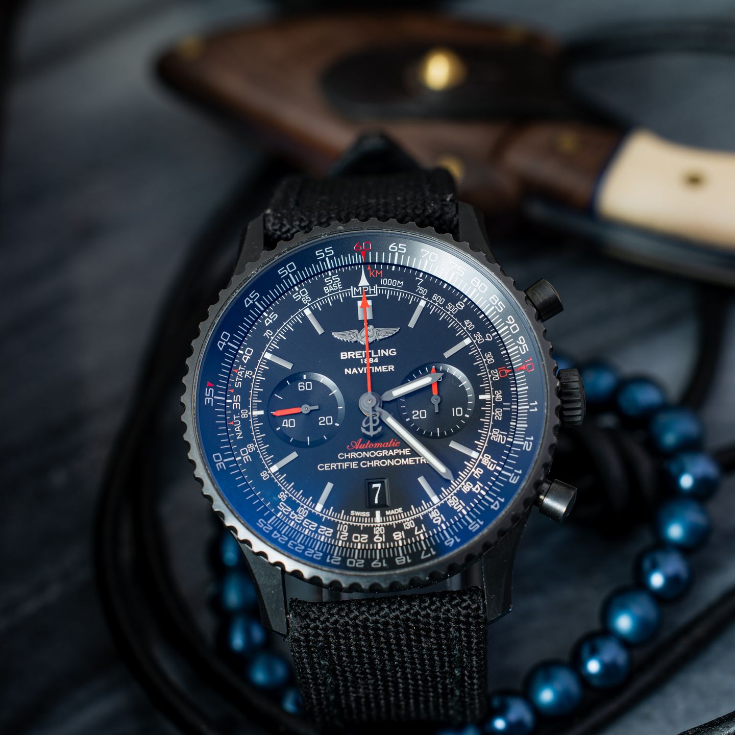 Breitling Navitimer 01 (46 MM) MB012822.BE51.252S.M20DSA.2 (2016) - Black dial 46 mm Steel case (1/8)