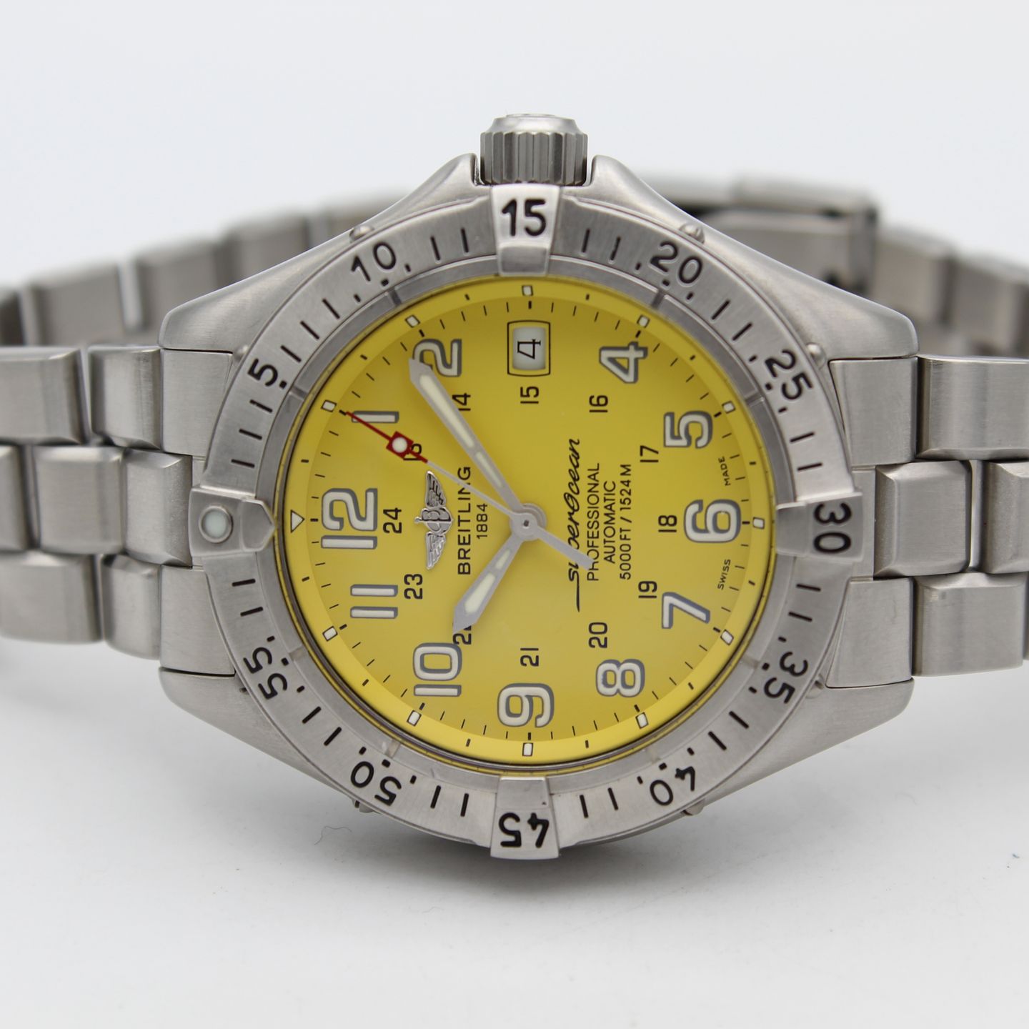 Breitling Superocean A17345 (2001) - Geel wijzerplaat 41mm Staal (5/8)