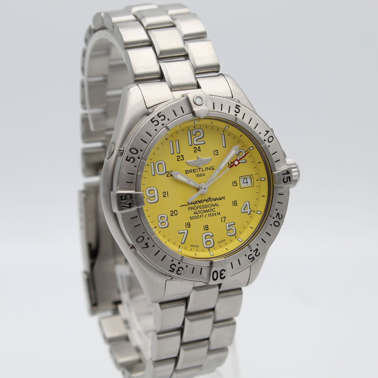 Breitling Superocean A17345 (2001) - Geel wijzerplaat 41mm Staal (4/8)