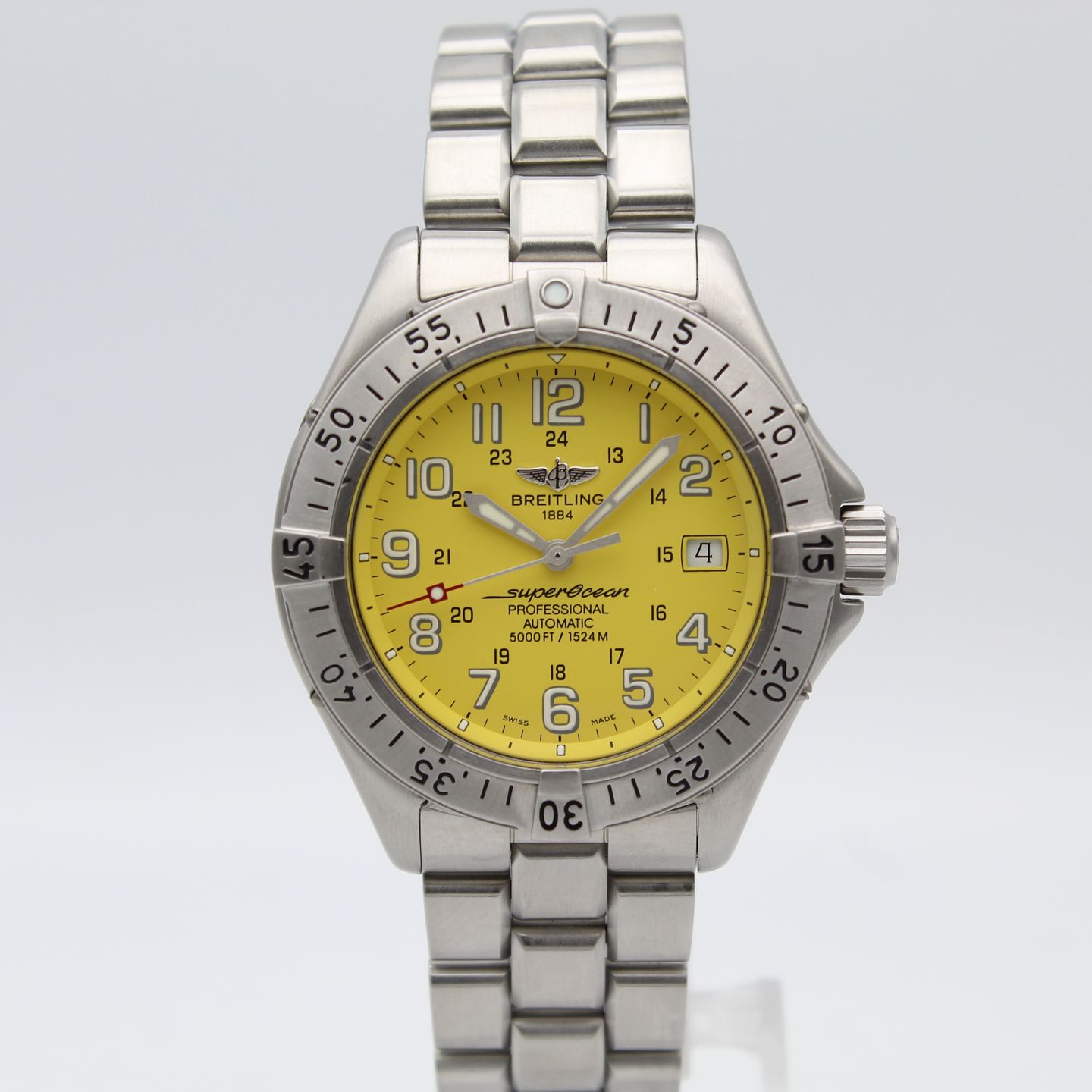 Breitling Superocean A17345 (2001) - Geel wijzerplaat 41mm Staal (1/8)