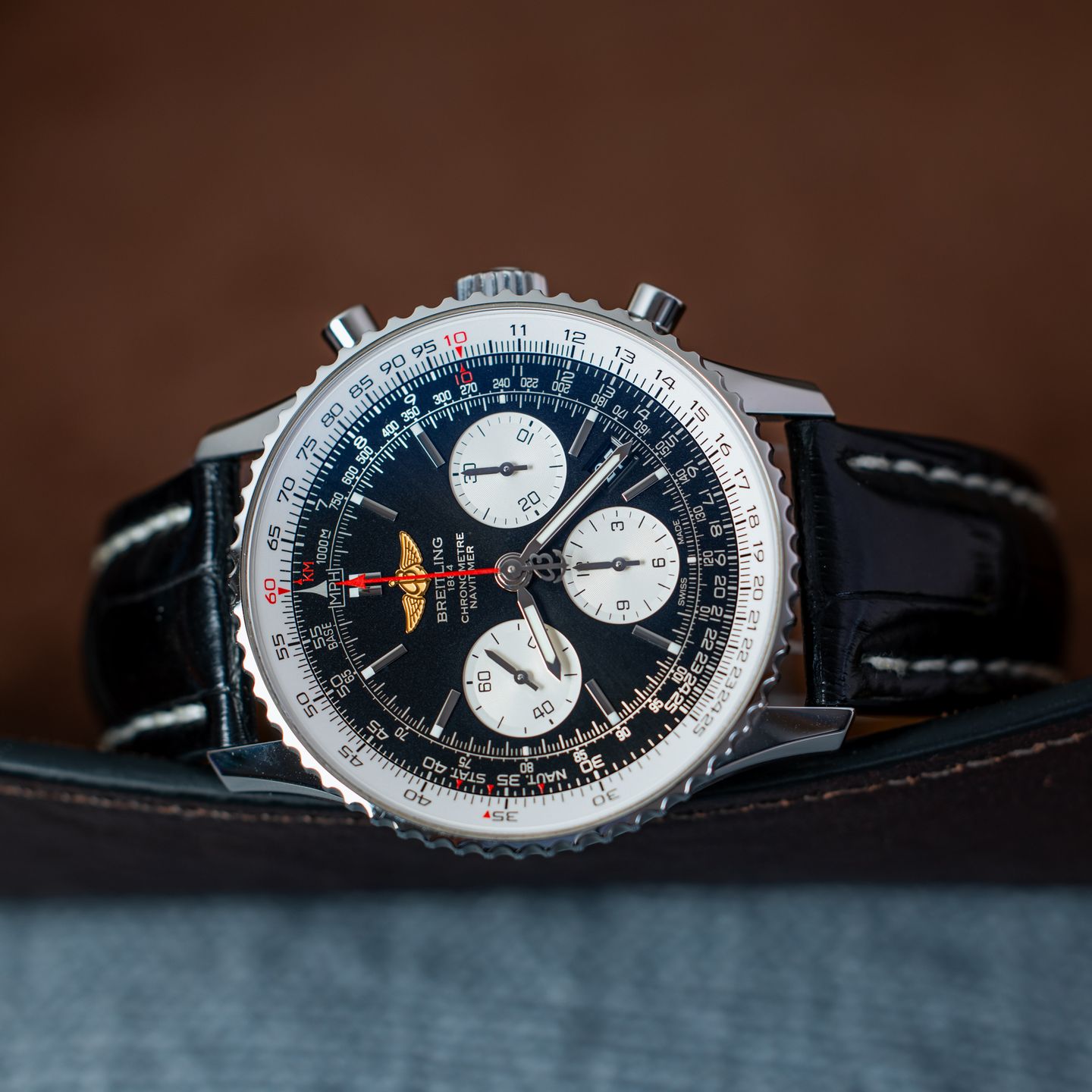 Breitling Navitimer 01 AB012012/BB01 (2013) - Zwart wijzerplaat 43mm Staal (3/7)