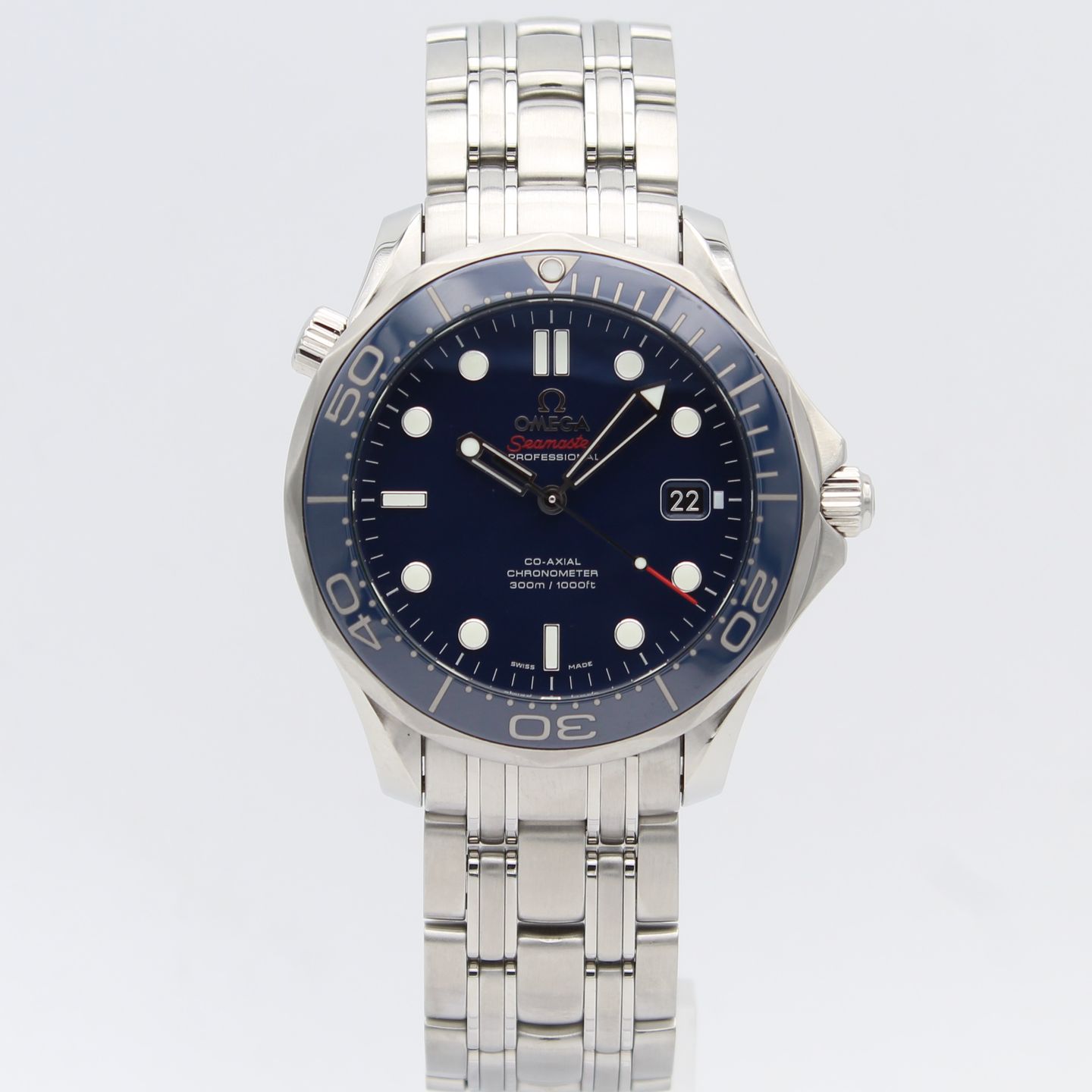 Omega Seamaster Diver 300 M 212.30.41.20.03.001 (Onbekend (willekeurig serienummer)) - Blauw wijzerplaat 41mm Staal (1/8)