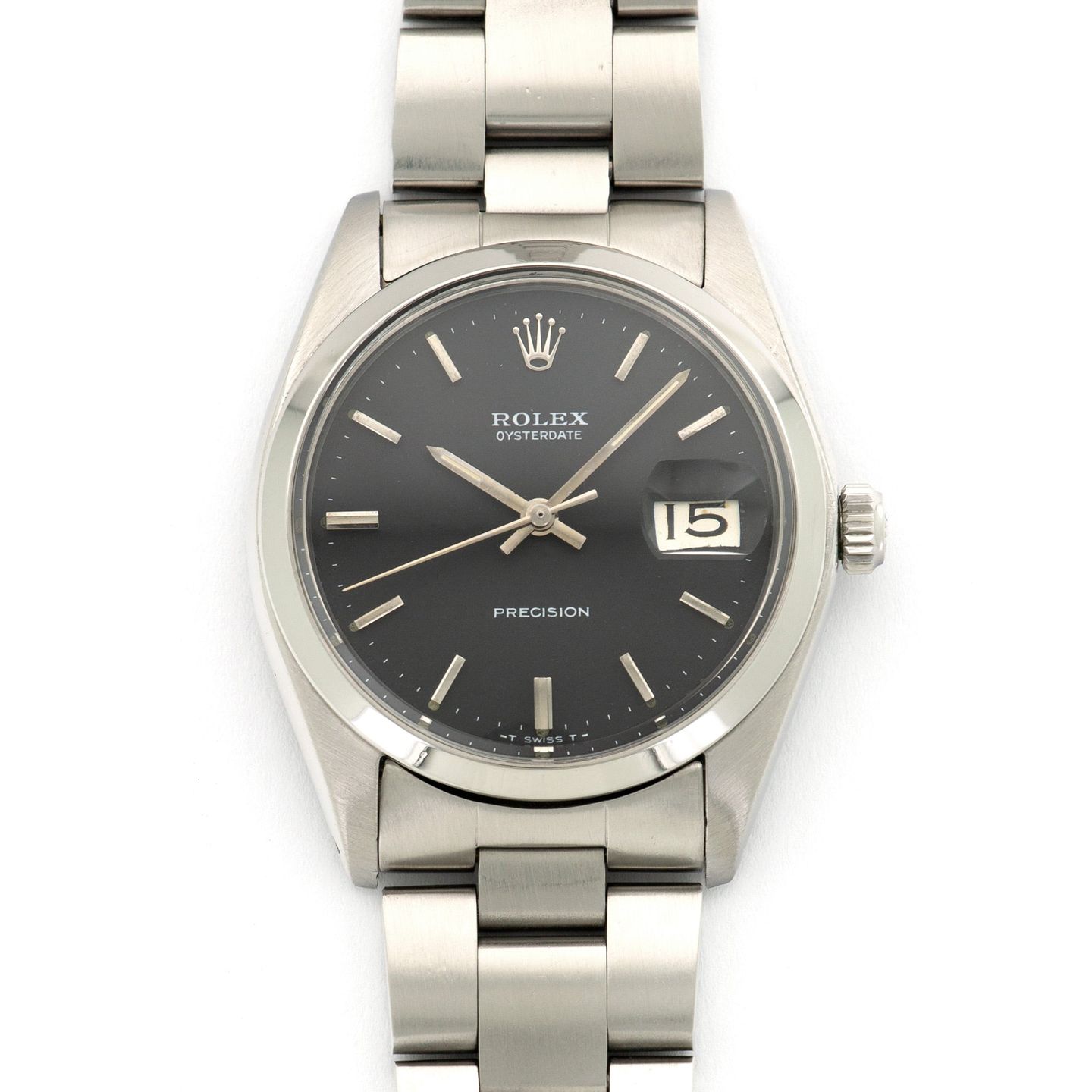 Rolex Oyster Precision 6694 (1960) - Zilver wijzerplaat 34mm Staal (1/1)