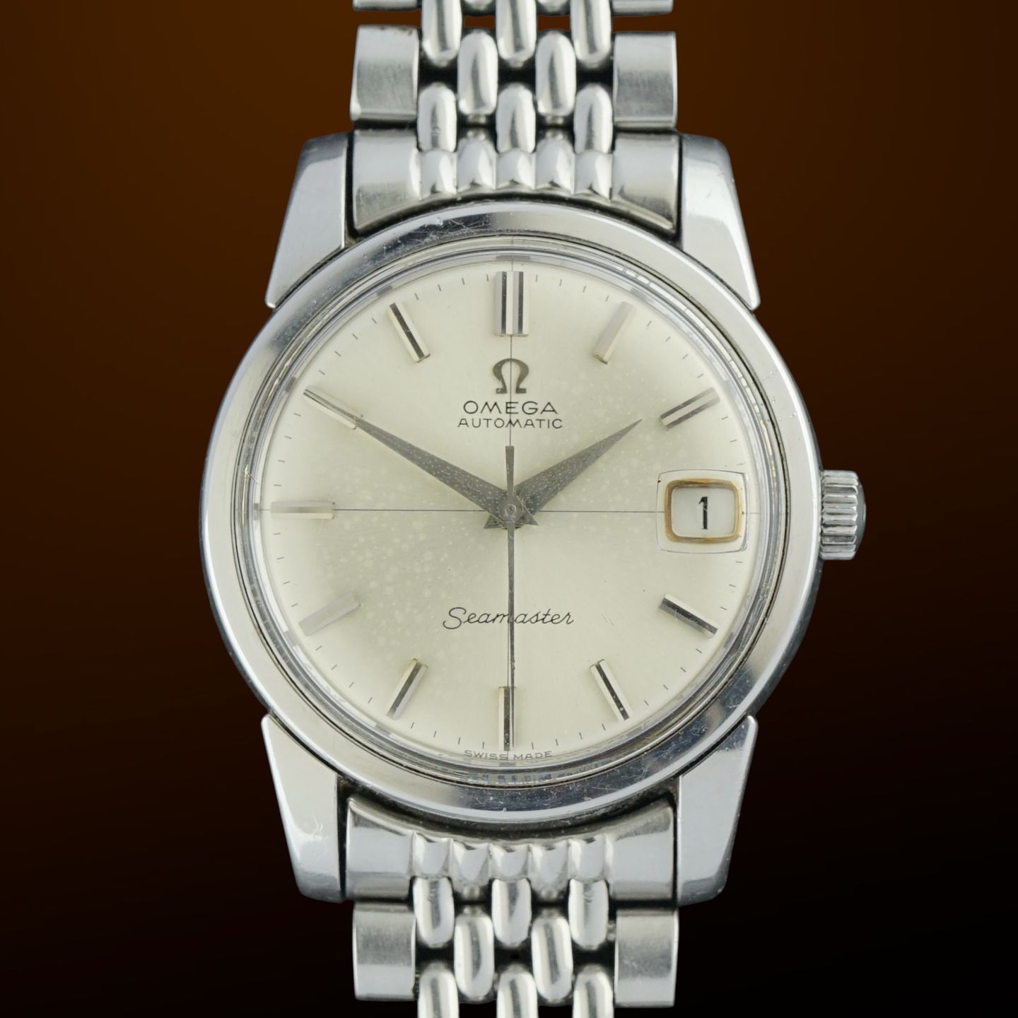 Omega Seamaster 166.009 (1965) - White dial 34 mm Steel case (1/8)