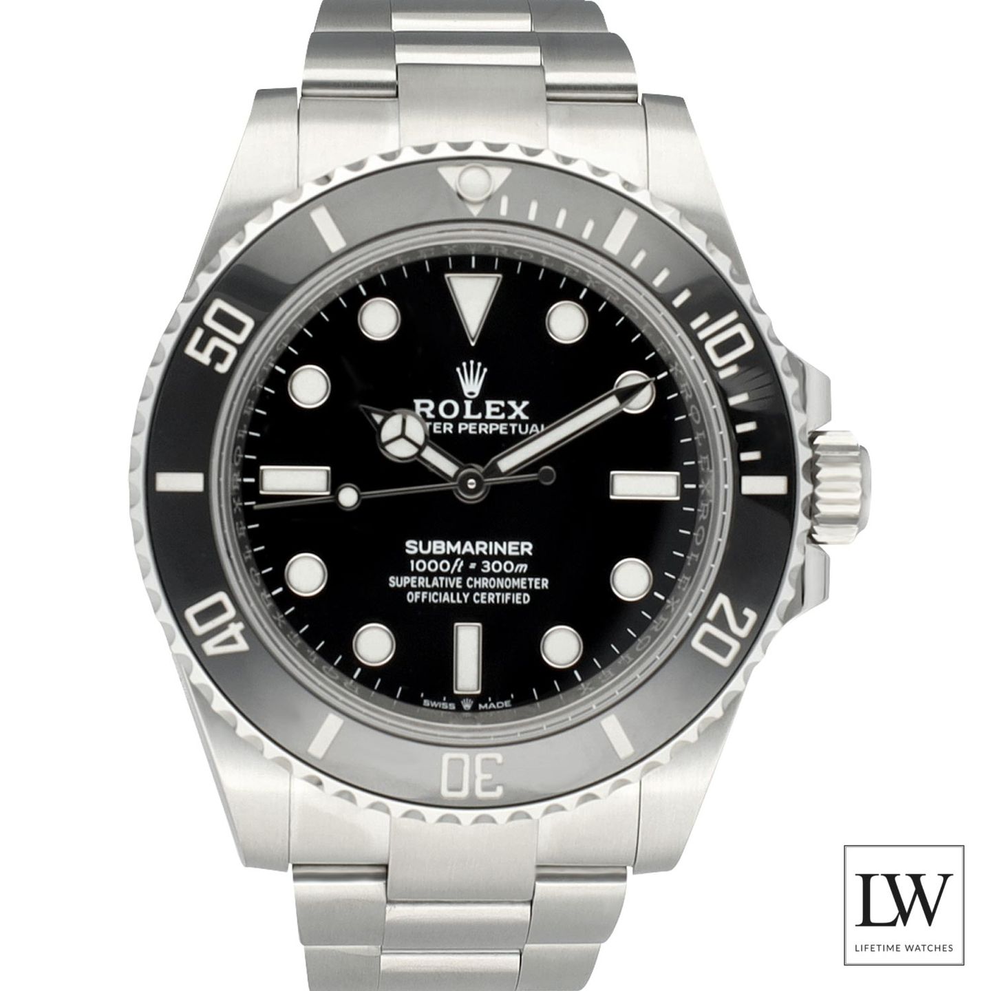 Rolex Submariner No Date 124060 (2021) - Zwart wijzerplaat 41mm Staal (2/8)