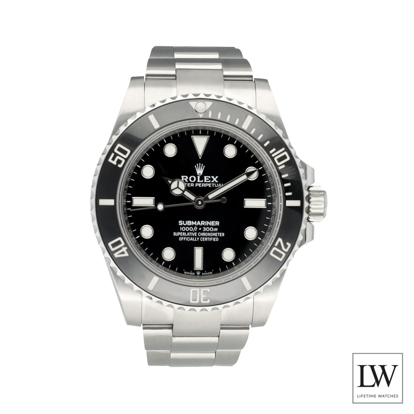 Rolex Submariner No Date 124060 (2021) - Zwart wijzerplaat 41mm Staal (3/8)