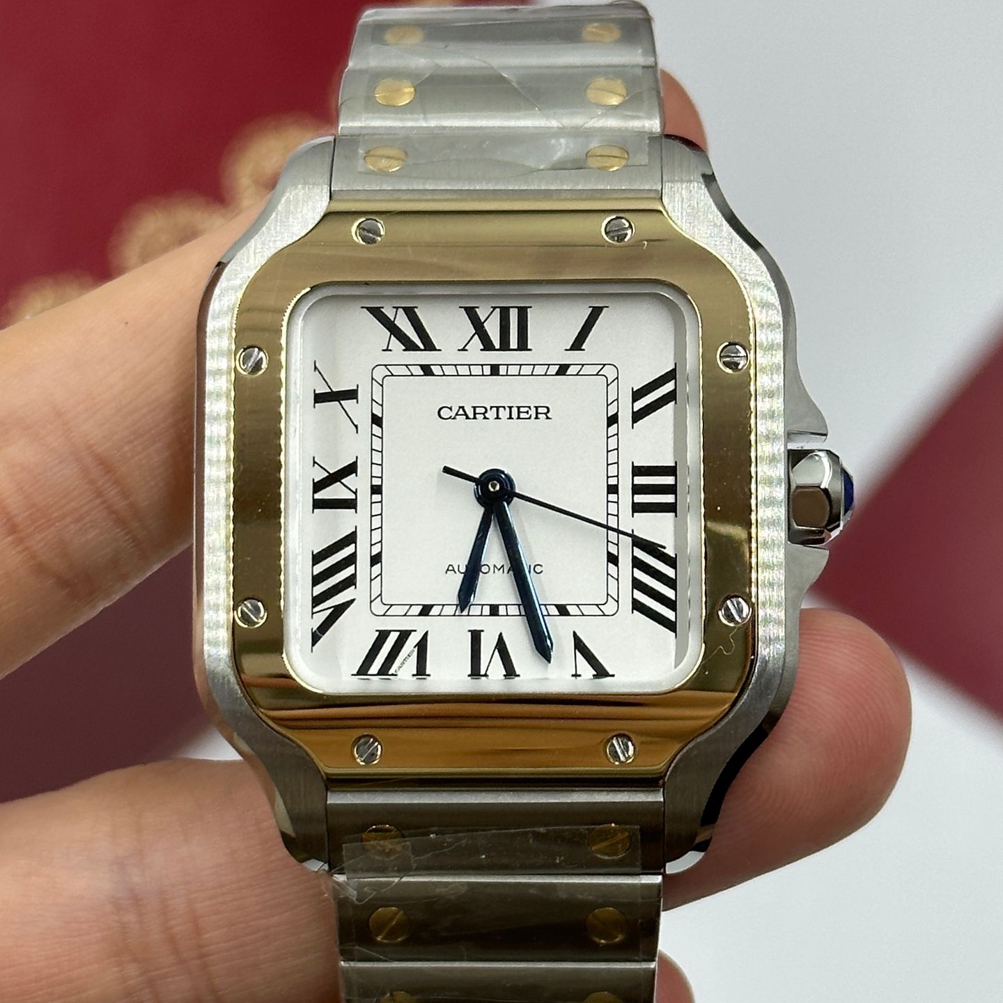 Cartier Santos W2SA0016 (2023) - Zilver wijzerplaat 35mm Staal (7/8)