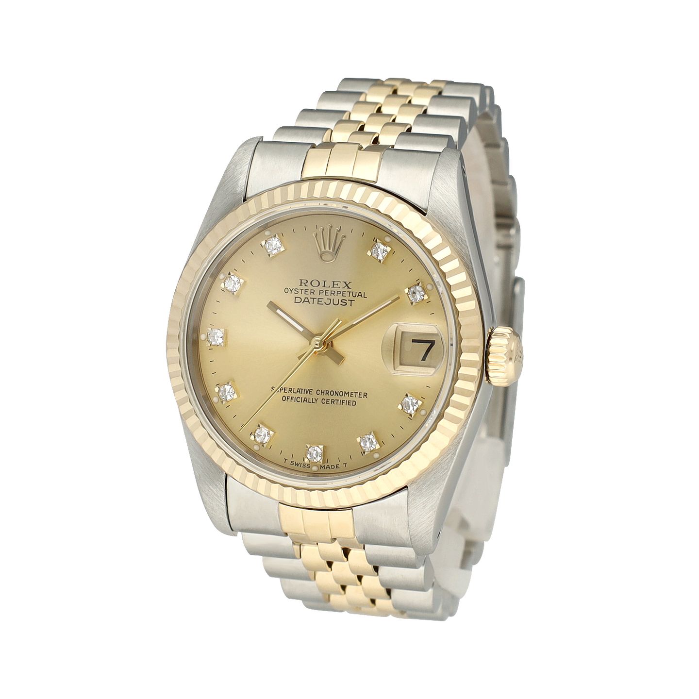 Rolex Datejust 31 Rolex Datejust 31 / 68273 / 1990 / Box & Papers / 24 Months Warranty (1990) - Champagne dial 31 mm Gold/Steel case (4/8)