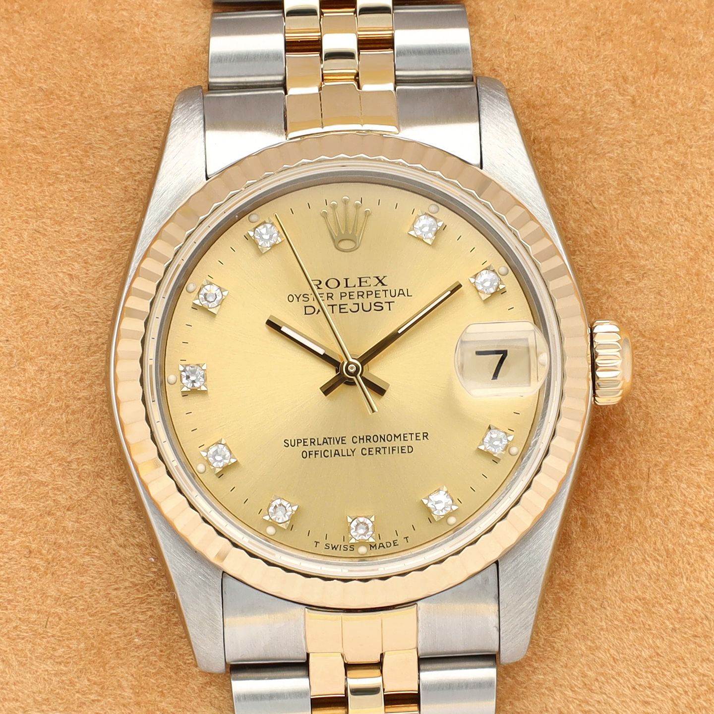 Rolex Datejust 31 Rolex Datejust 31 / 68273 / 1990 / Box & Papers / 24 Months Warranty (1990) - Champagne dial 31 mm Gold/Steel case (1/8)