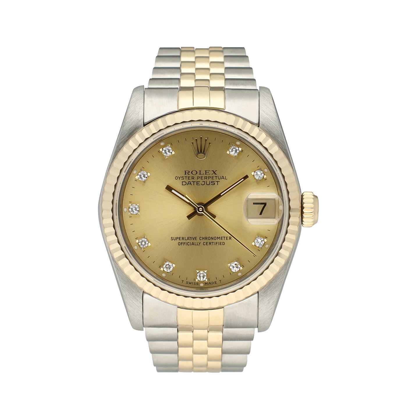 Rolex Datejust 31 Rolex Datejust 31 / 68273 / 1990 / Box & Papers / 24 Months Warranty (1990) - Champagne wijzerplaat 31mm Goud/Staal (3/8)