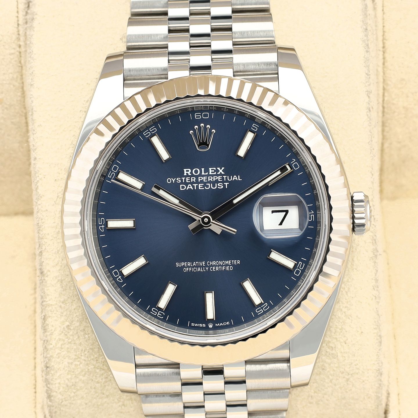 Rolex Datejust 41 126334 (2023) - Blue dial 41 mm Steel case (1/8)