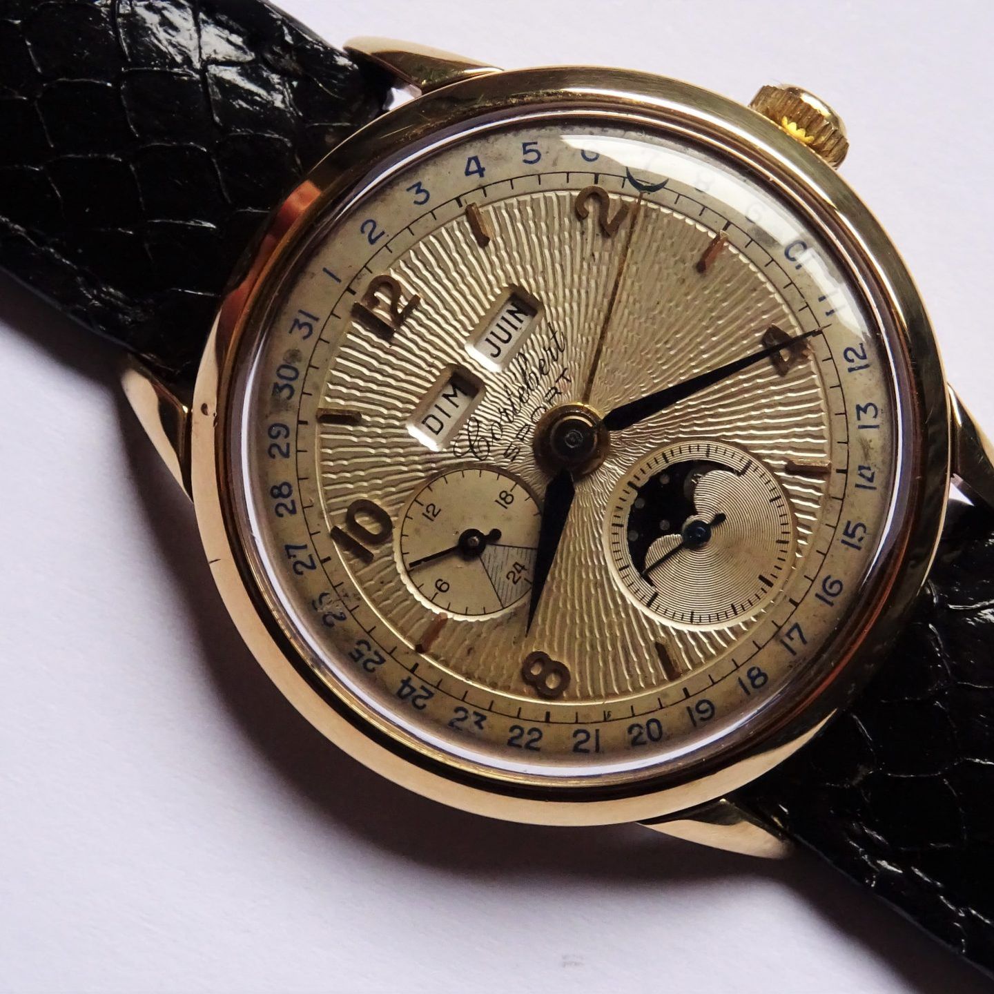 Cortébert Vintage 9300 (1956) - Goud wijzerplaat 35mm Geelgoud (2/8)