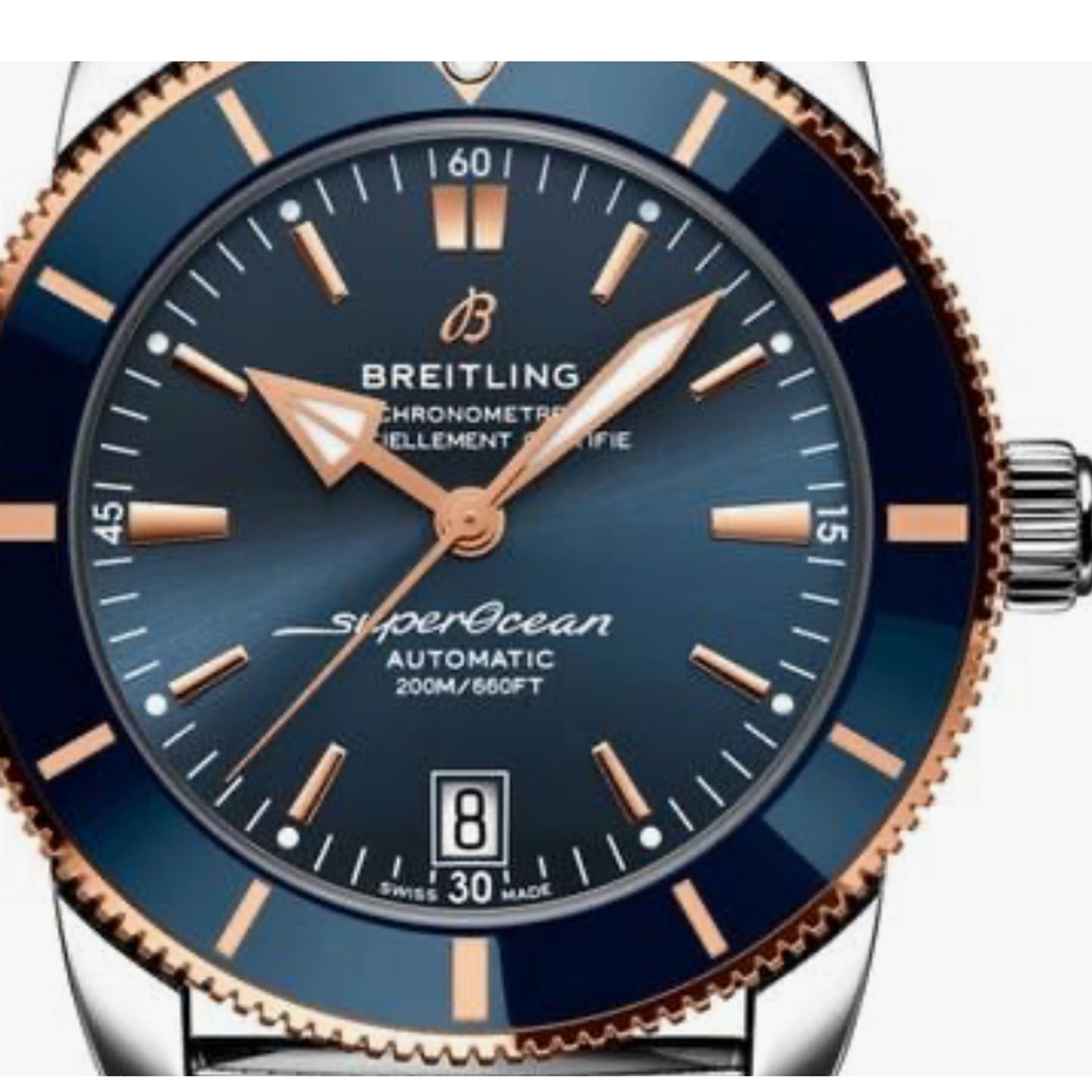 Breitling Superocean Heritage UB2010161C1A1 (2024) - Blue dial 42 mm Gold/Steel case (1/1)