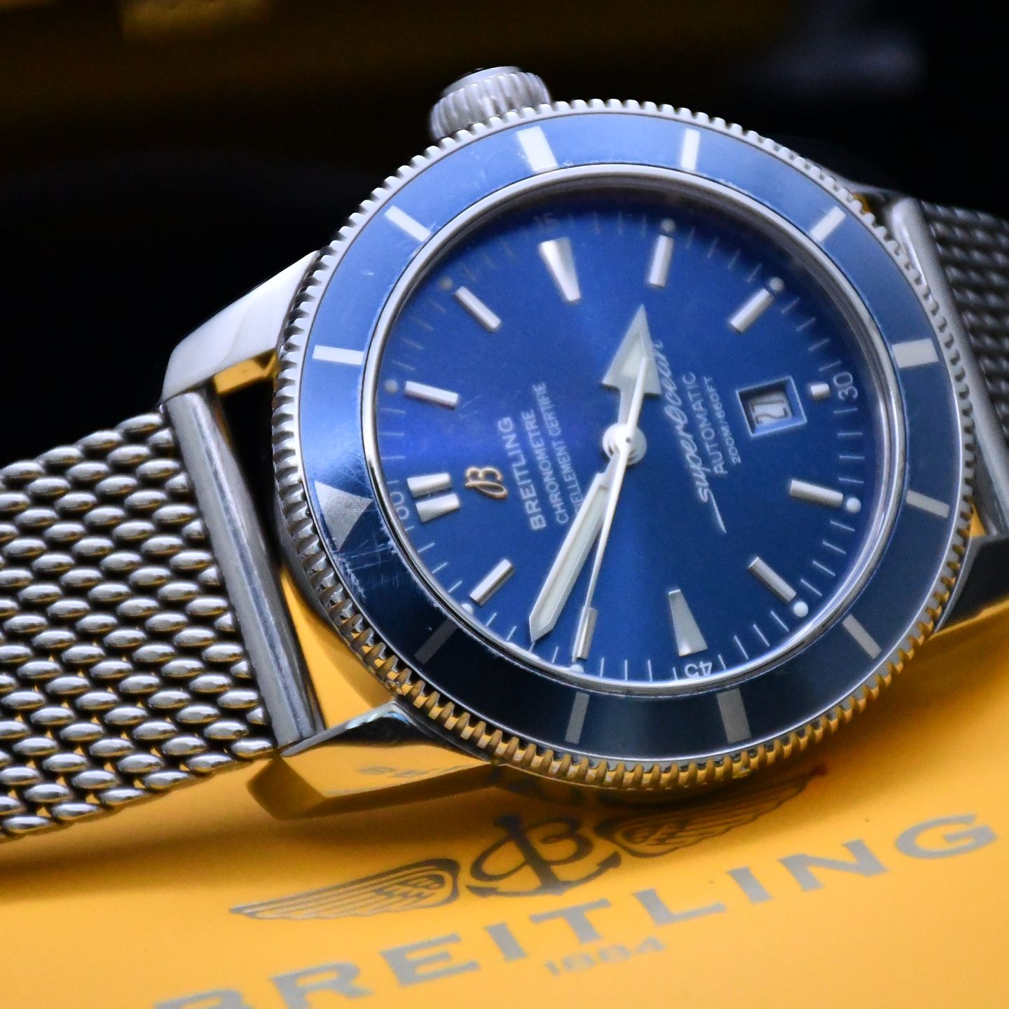 Breitling Superocean Heritage 46 A1732016.C734.144A (2007) - Blue dial 46 mm Steel case (4/7)