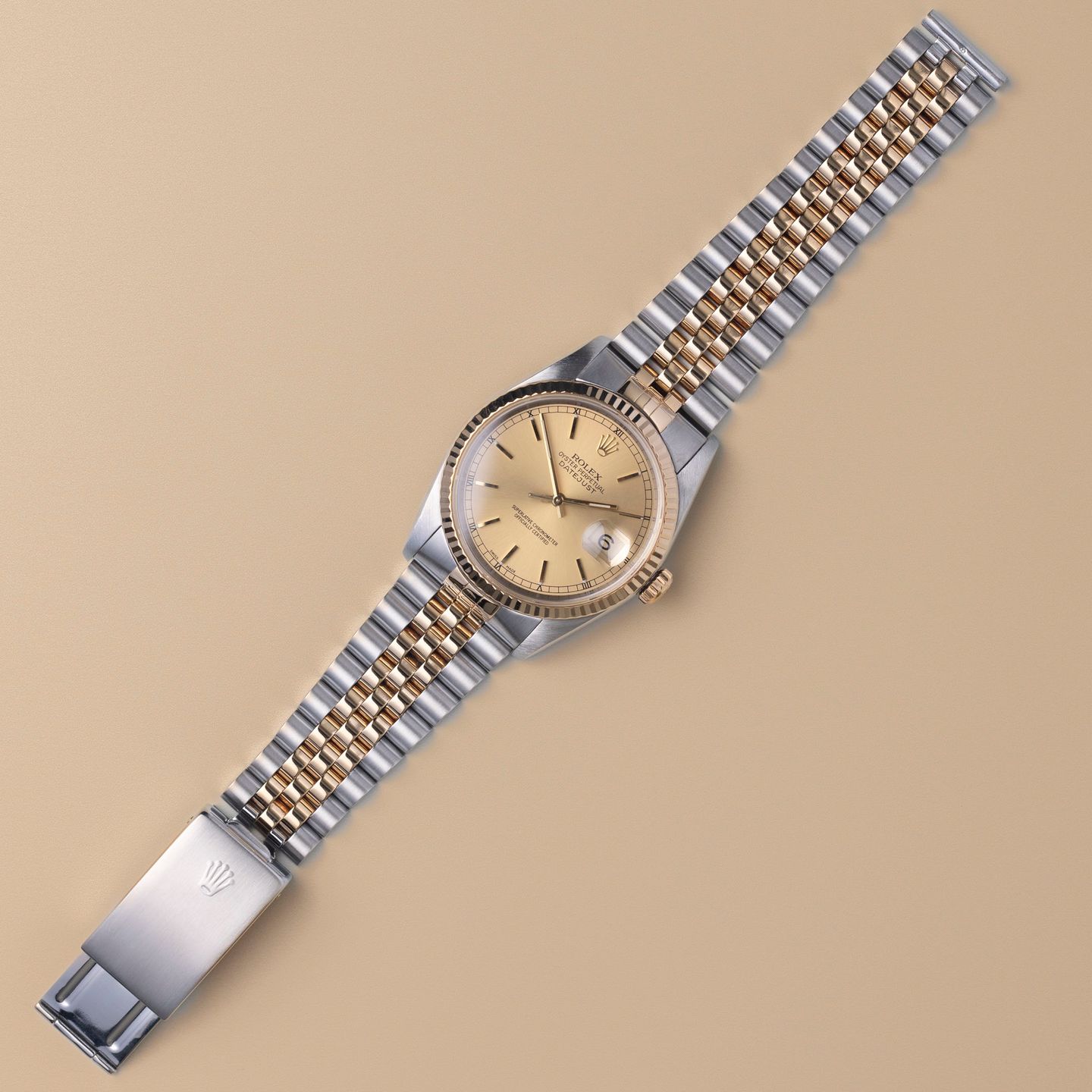 Rolex Datejust 36 16233 (1989) - Champagne dial 36 mm Gold/Steel case (2/4)