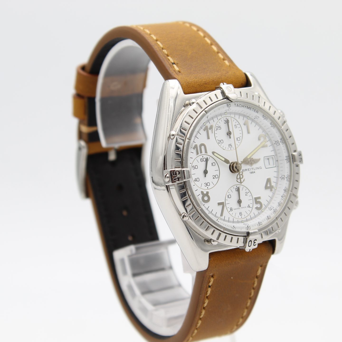 Breitling Chronomat A13050.1 (Unknown (random serial)) - White dial 45 mm Steel case (2/8)