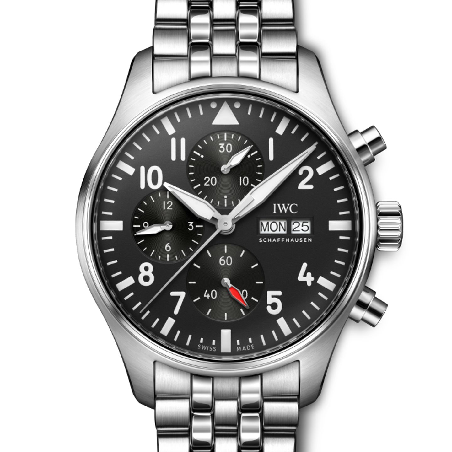 IWC Pilot Chronograph IW378002 (2024) - Zwart wijzerplaat 43mm Staal (1/1)