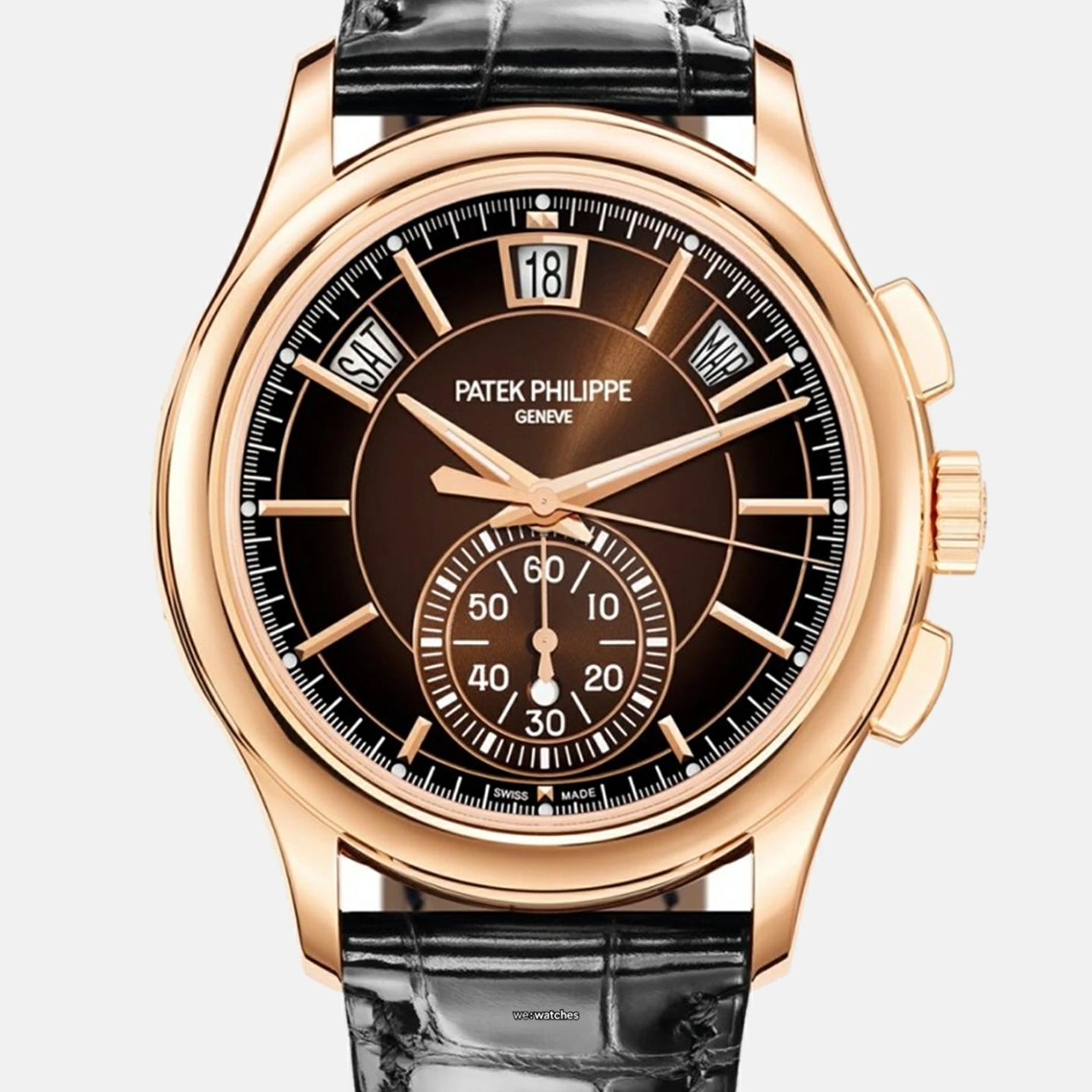Patek Philippe Annual Calendar Chronograph 5905R-001 (2022) - Bruin wijzerplaat 42mm Roségoud (1/1)