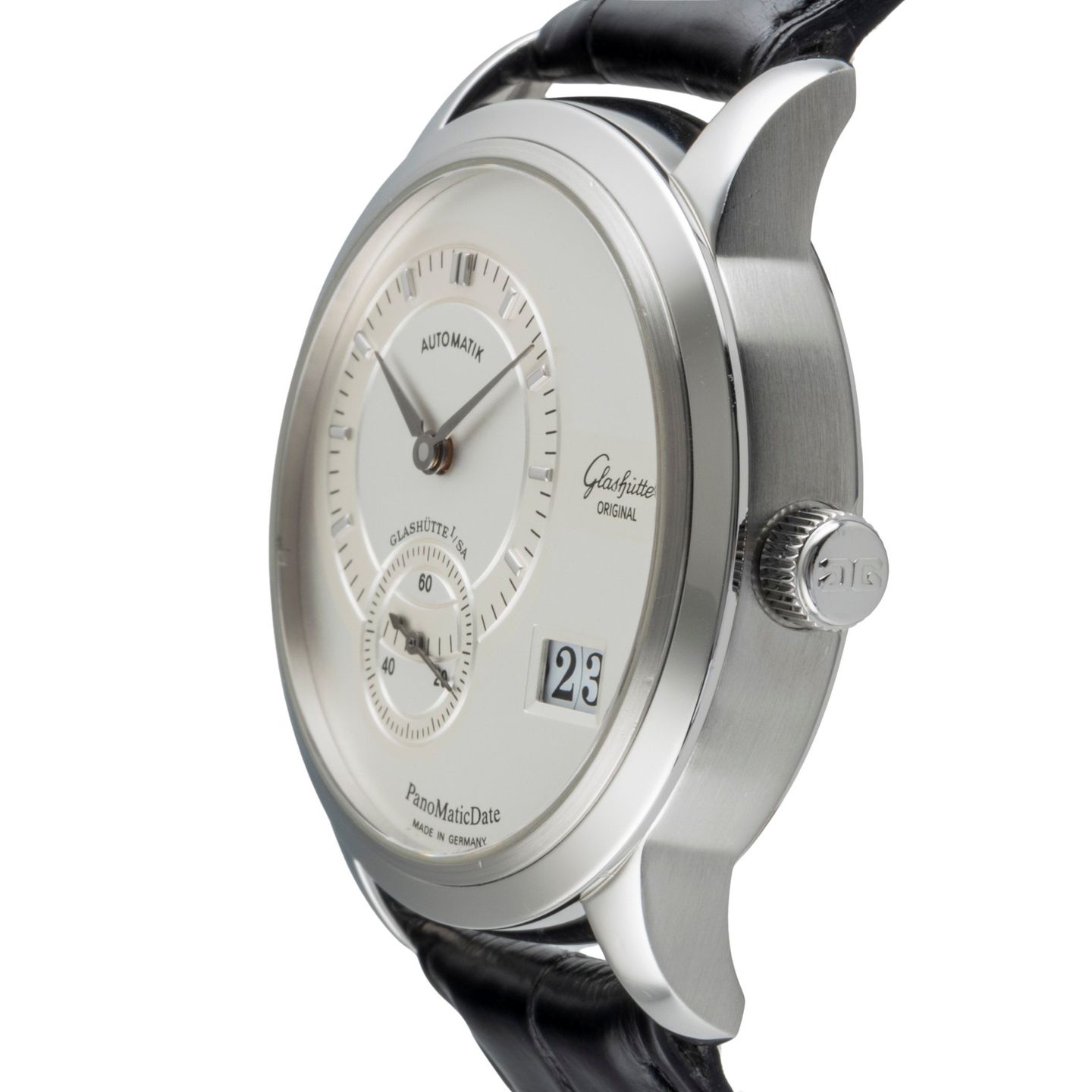 Glashütte Original PanoMaticDate 1-90-01-02-02-04 (2008) - Silver dial 40 mm Steel case (6/8)