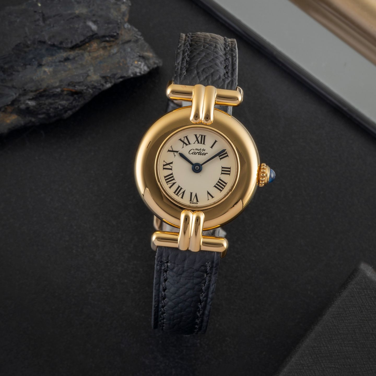 Cartier Tank Vermeil 590002 (1990) - Beige dial 24 mm Silver case (1/8)